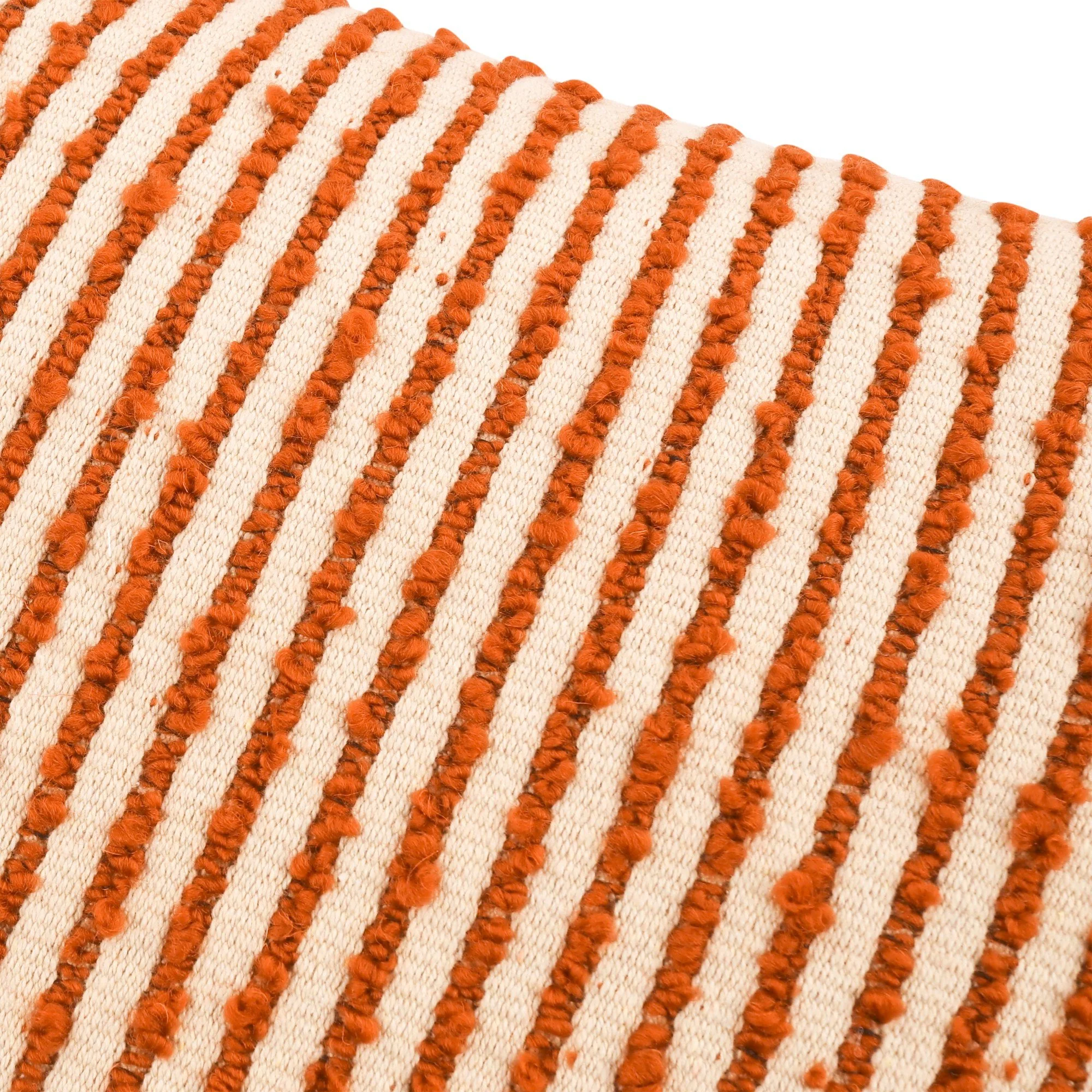 Kirkby Design Feel Burnt Orange cushion, 60 × 40 cm, close-up of the fabric