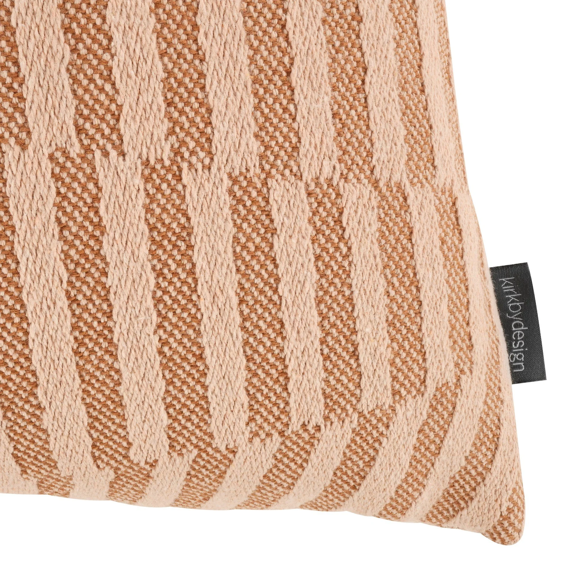 Kirkby Design Vector Apricot cushion, 50 × 50 cm, corner detail