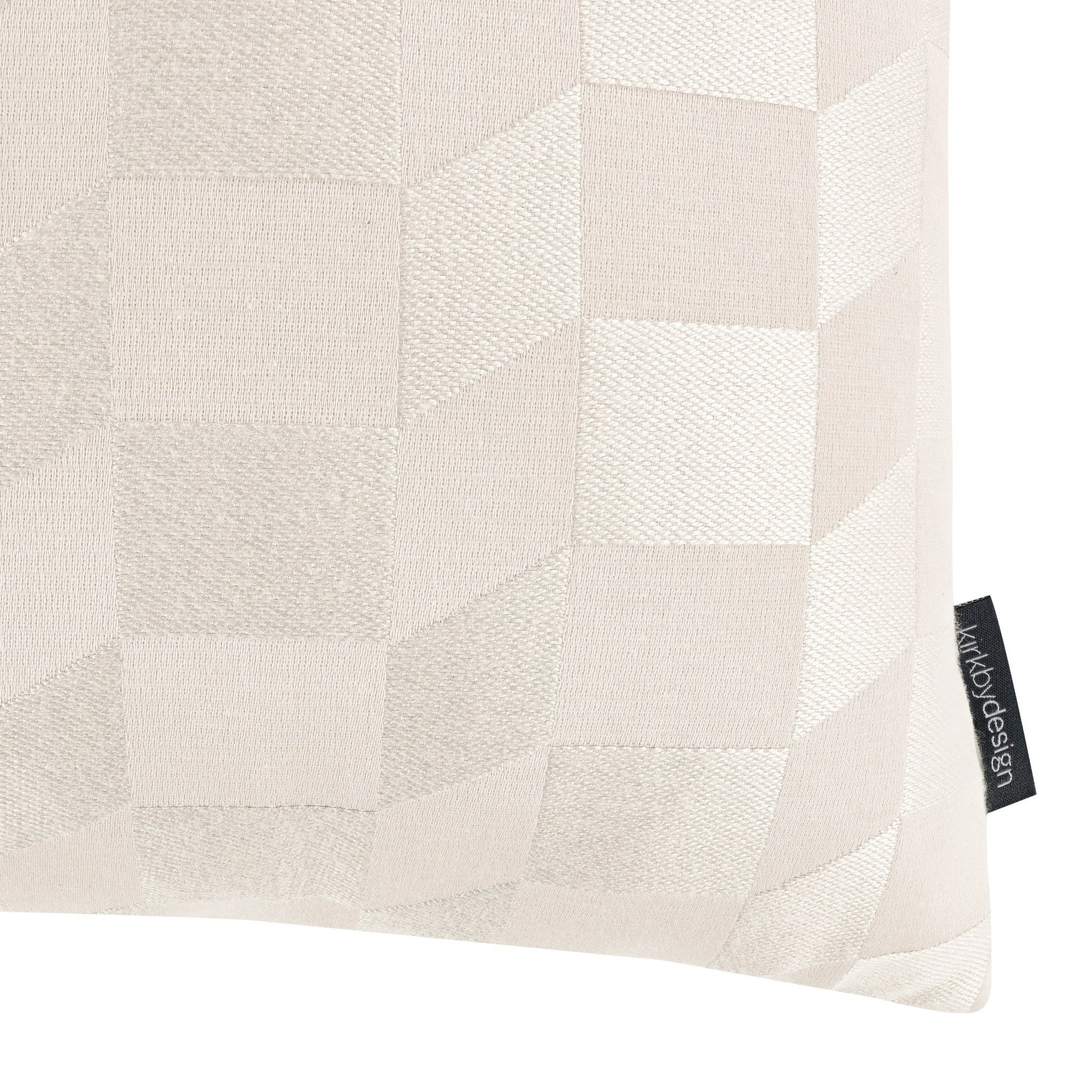 Kirkby Design Racer Oyster cushion, 60 × 30 cm, corner detail