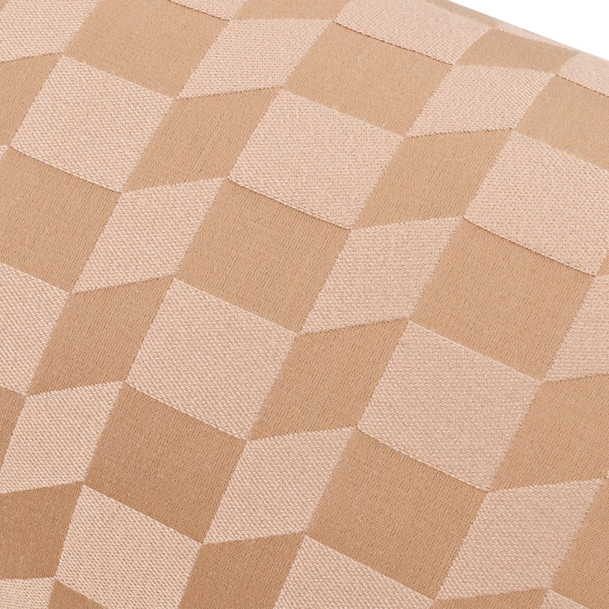 Kirkby Design Racer Pink Sand cushion, 60 × 30 cm, close-up of the fabric