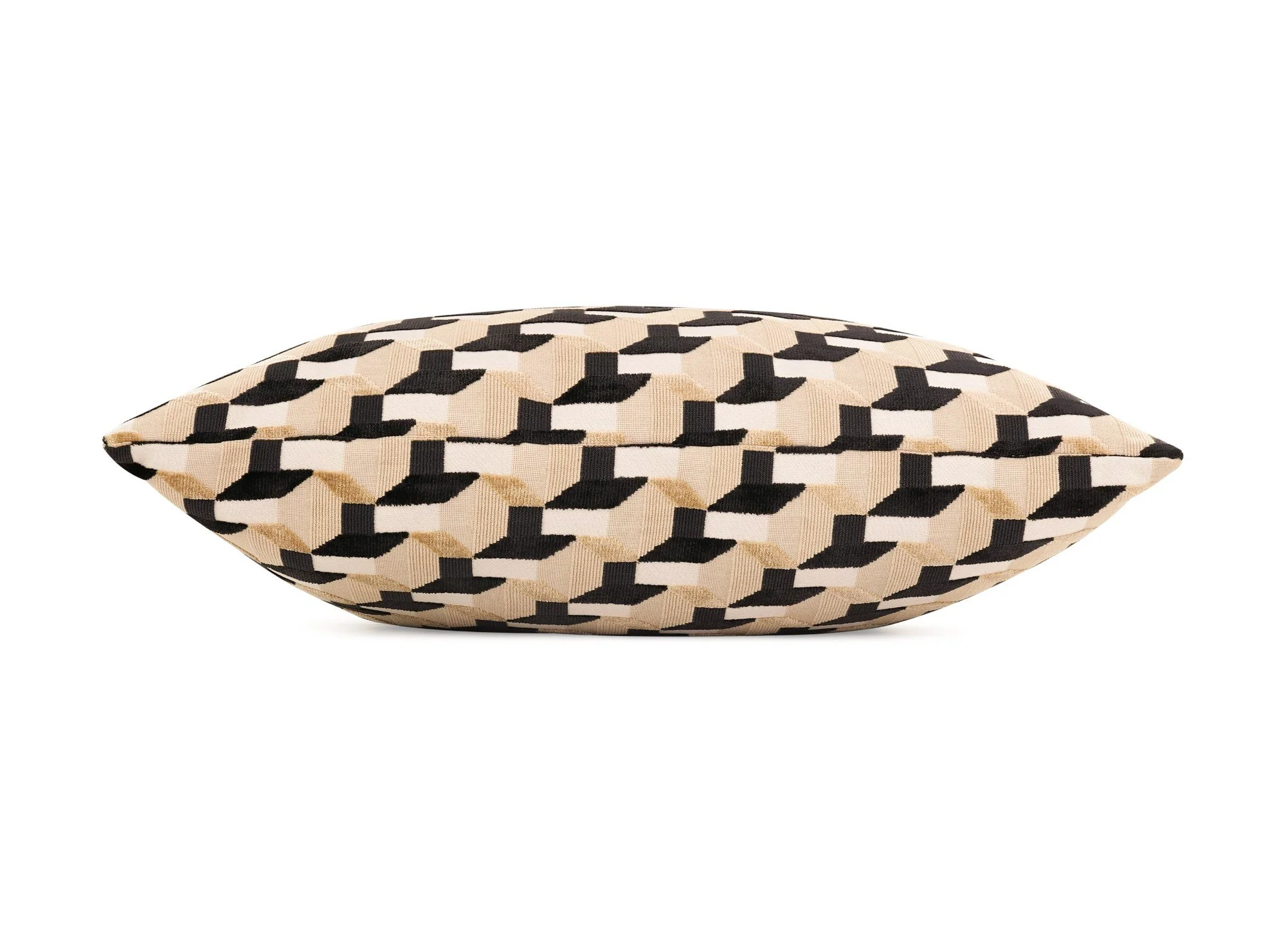Kirkby Design Cubic Monochrome cushion, 60 × 60 cm, side view
