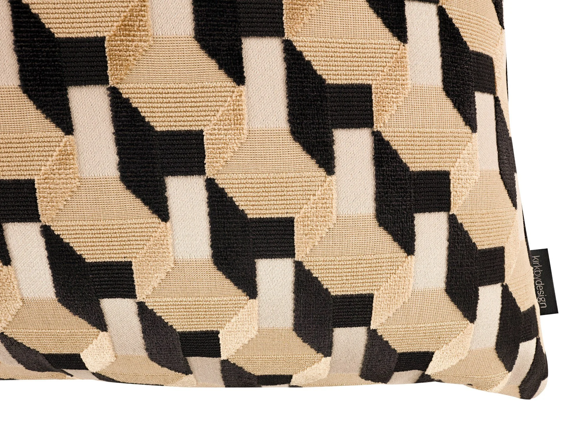Kirkby Design Cubic Monochrome cushion, 60 × 60 cm, corner detail