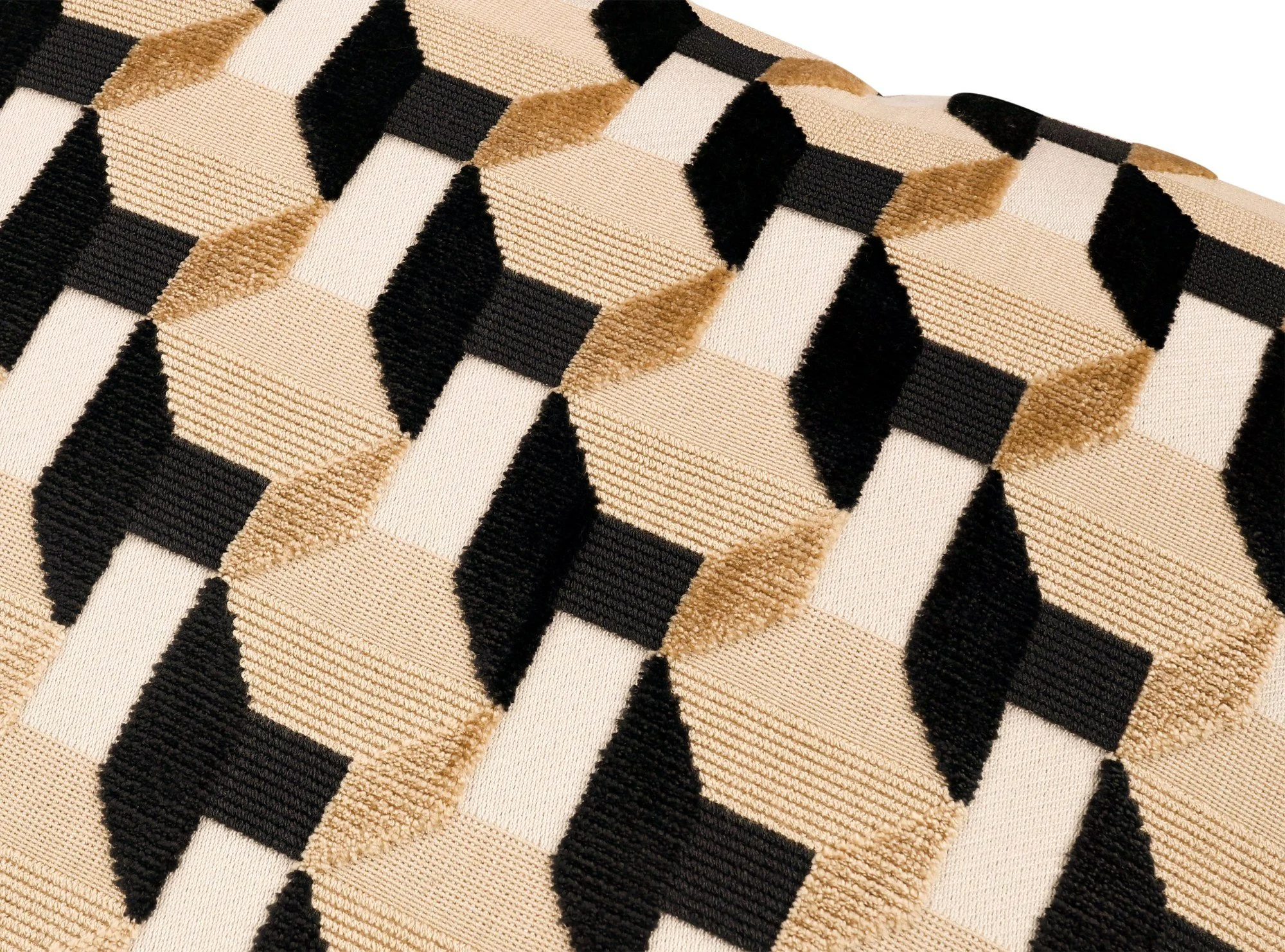 Kirkby Design Cubic Monochrome cushion, 60 × 60 cm, close-up of the fabric