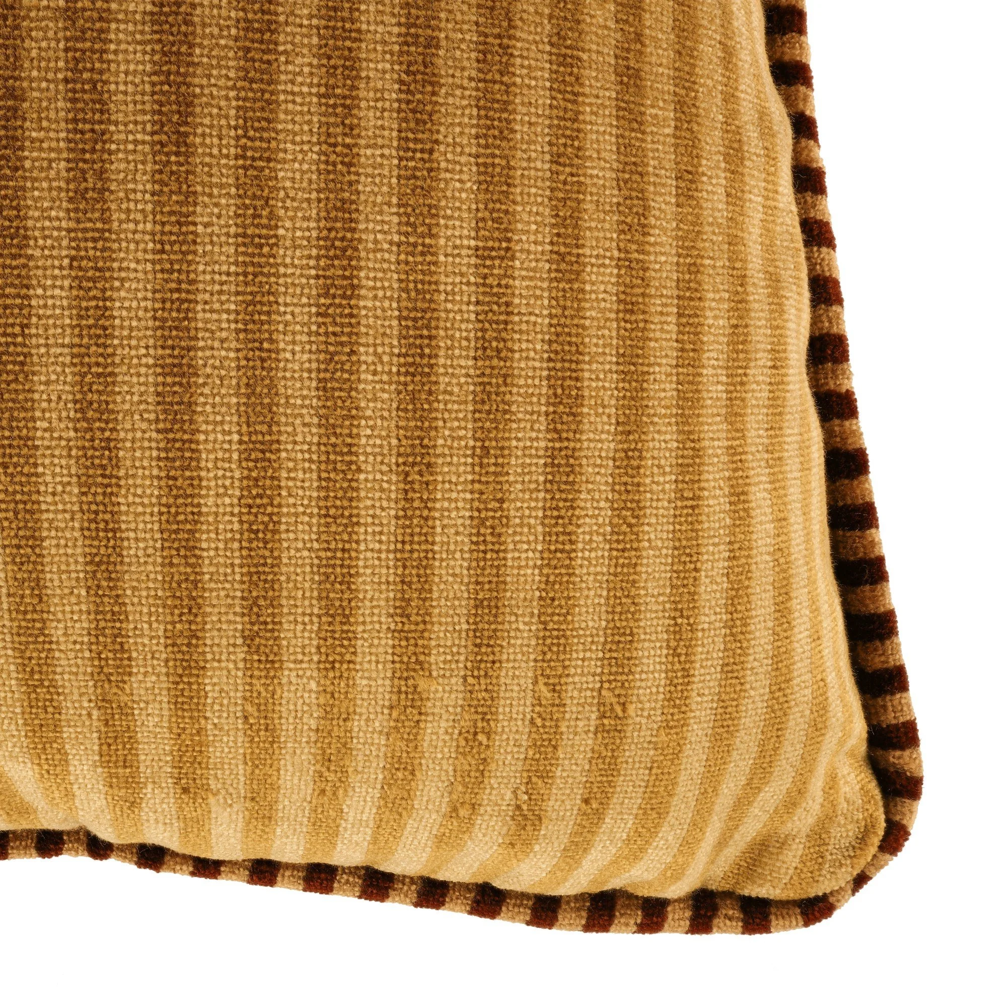Kirkby Design Bromley Ochre cushion, 50 × 50 cm, corner detail