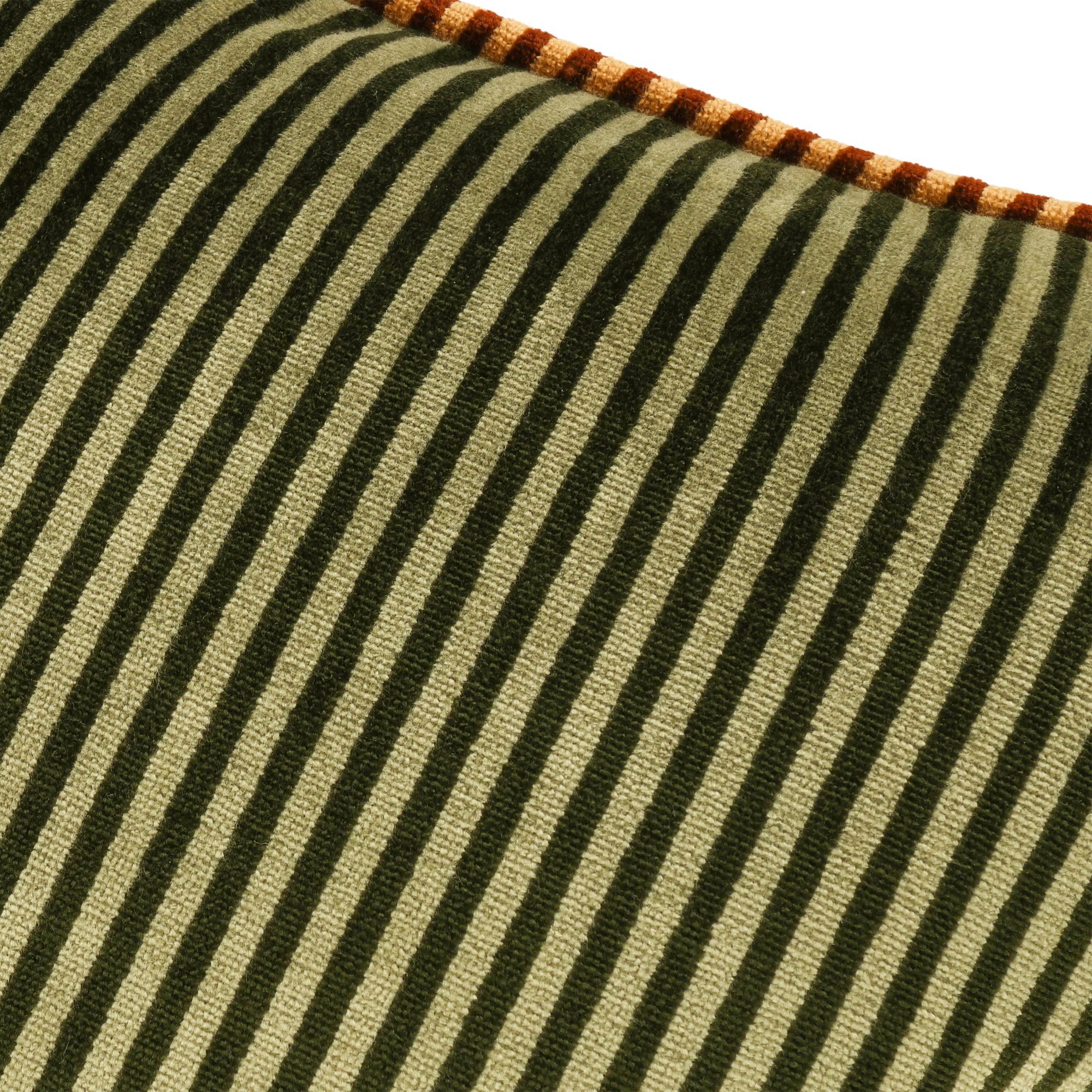 Kirkby Design Bromley Pine Green cushion, 50 × 50 cm, close-up of the fabric