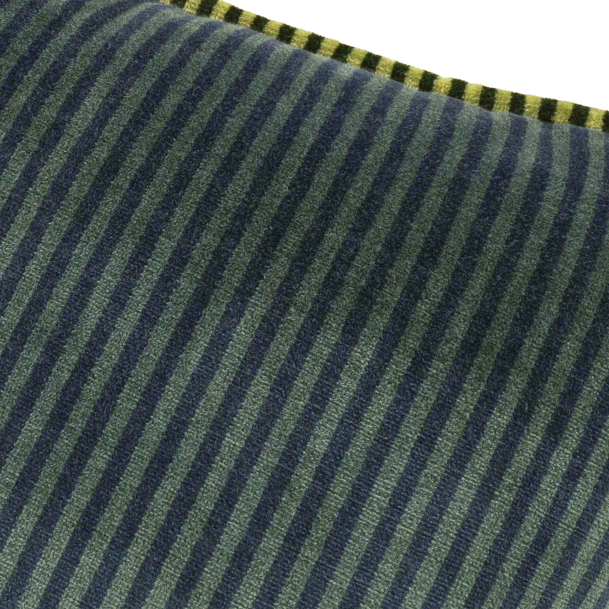 Kirkby Design Bromley Petrol cushion, 50 × 50 cm, close-up of the fabric
