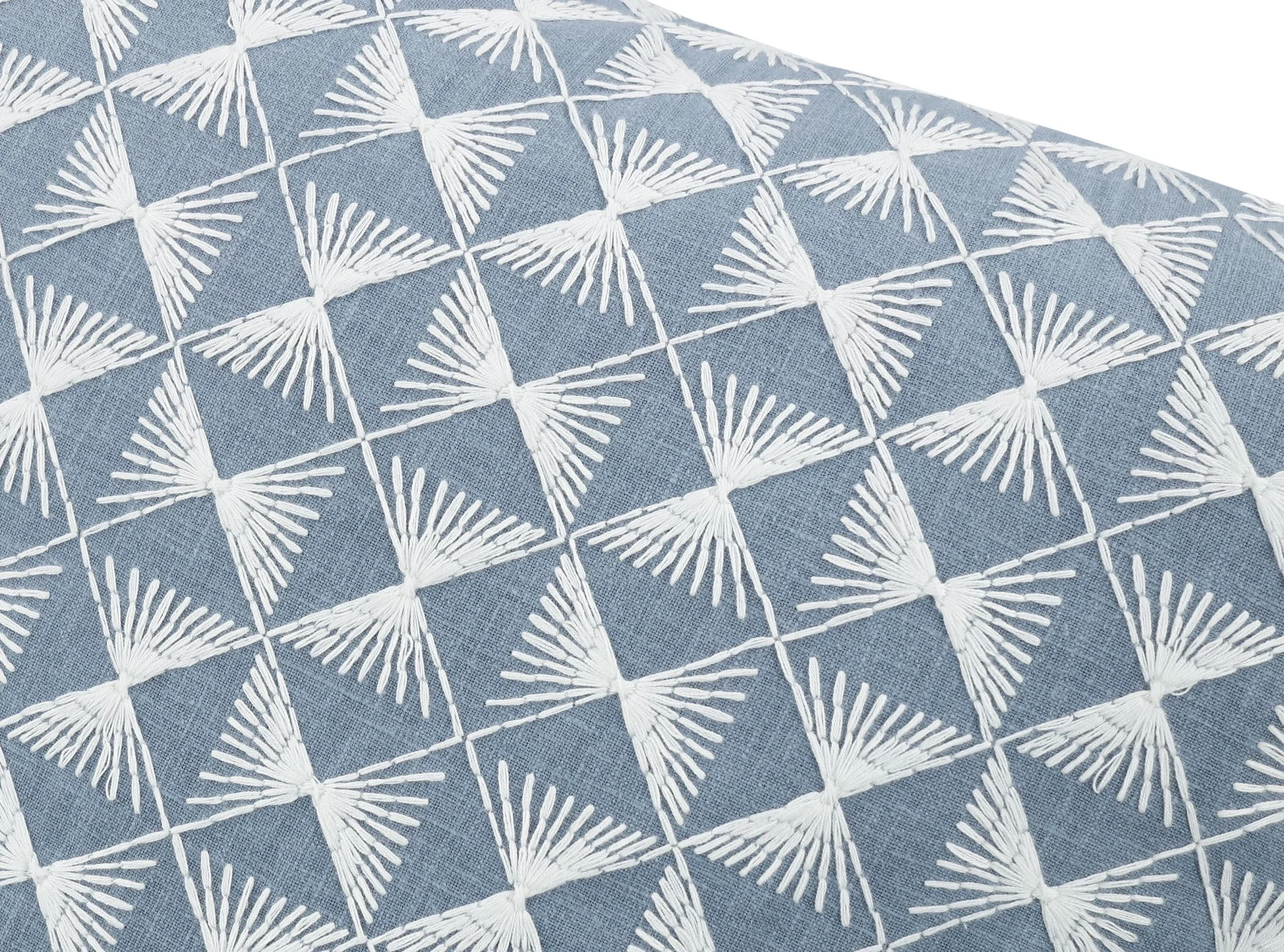 Villa Nova Parterre Cornflower cushion, 50 × 50 cm, close-up of the fabric