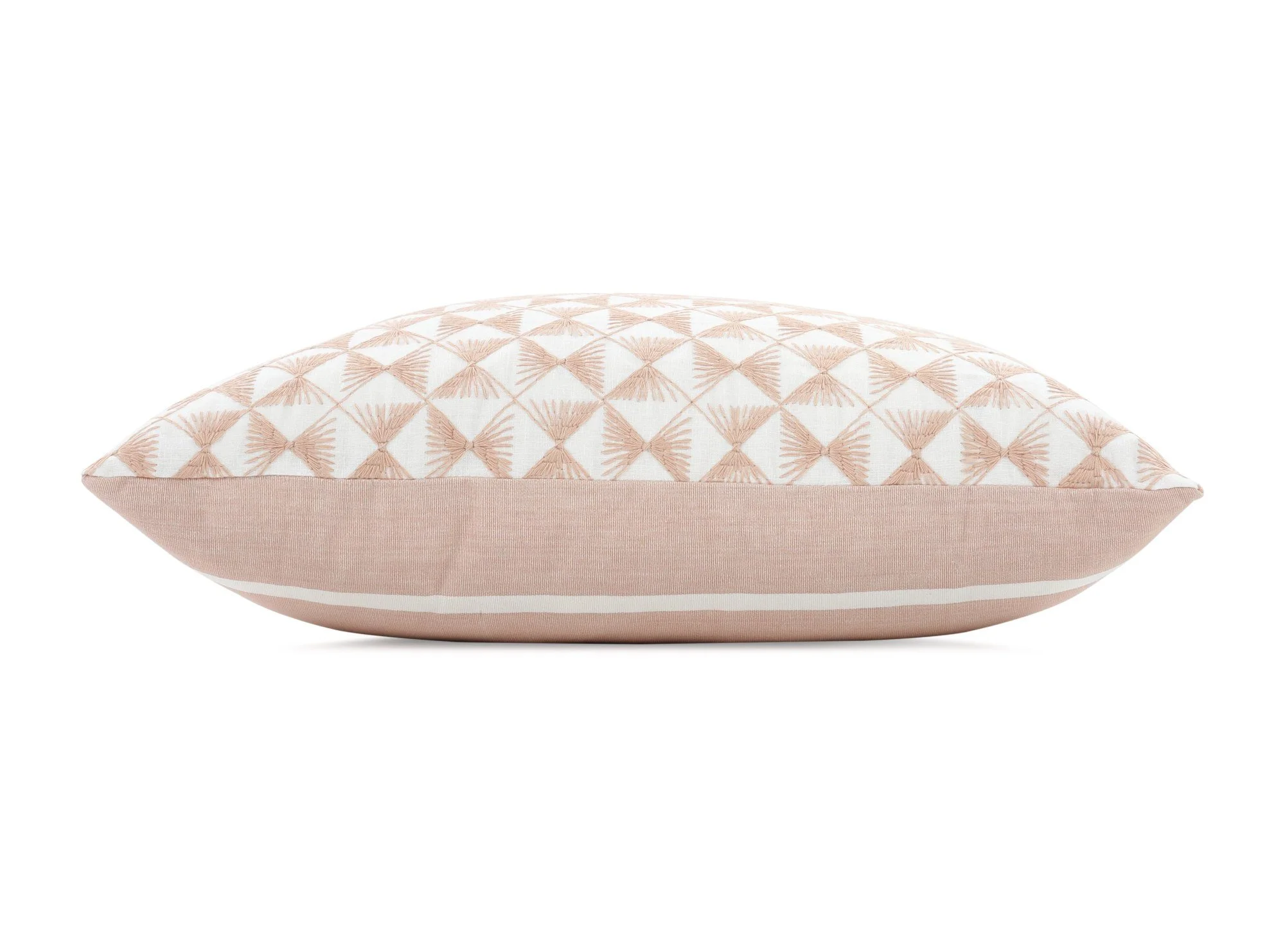 Villa Nova Parterre Blush cushion, 50 × 50 cm, side view