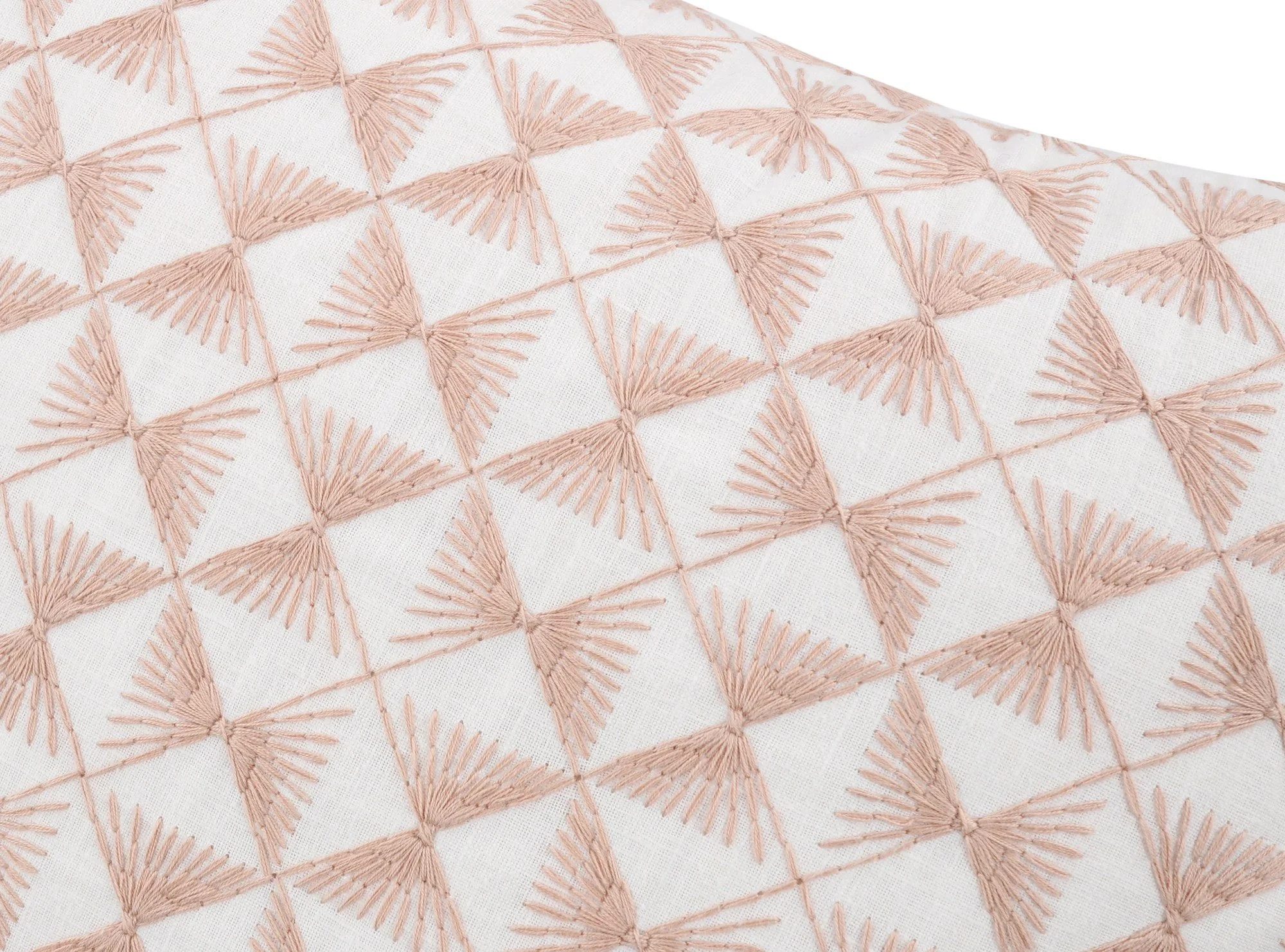 Villa Nova Parterre Blush cushion, 50 × 50 cm, close-up of the fabric