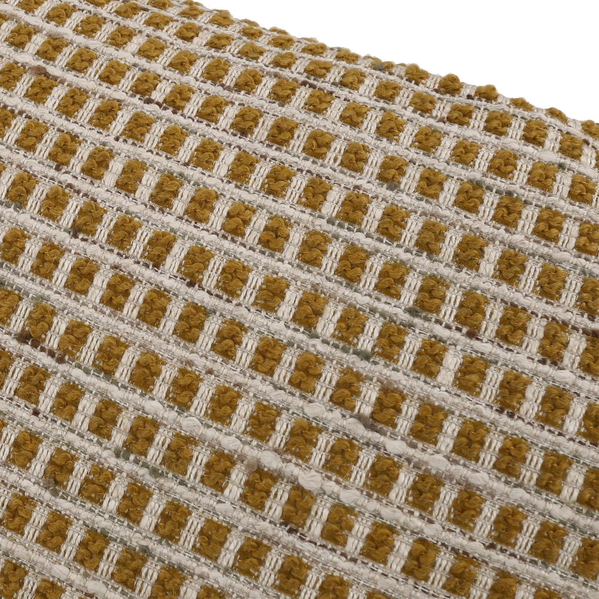 Villa Nova Gilman Ochre cushion, 60 × 40 cm, close-up of the fabric