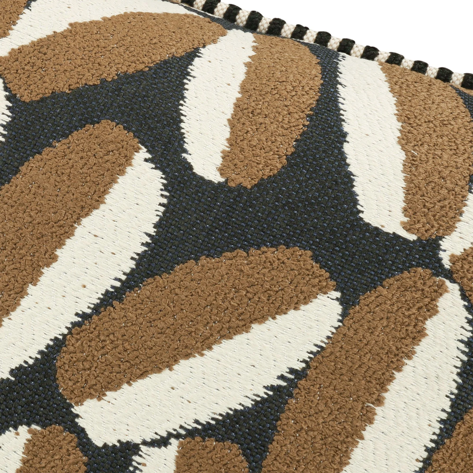Black Edition Timor Outdoor Manuka cushion, 55 × 55 cm, close-up of the fabric