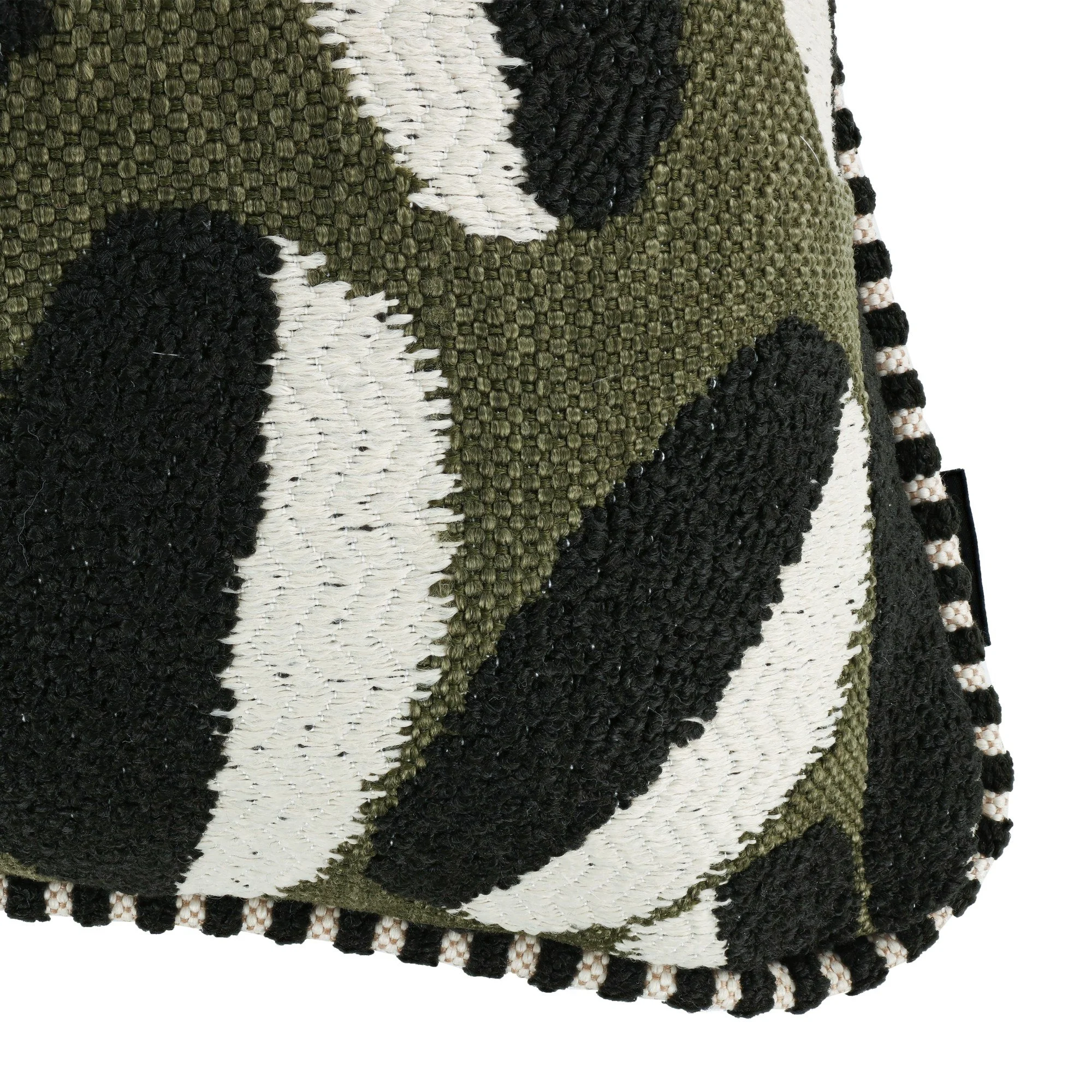Black Edition Timor Outdoor Wakame cushion, 55 × 55 cm, corner detail