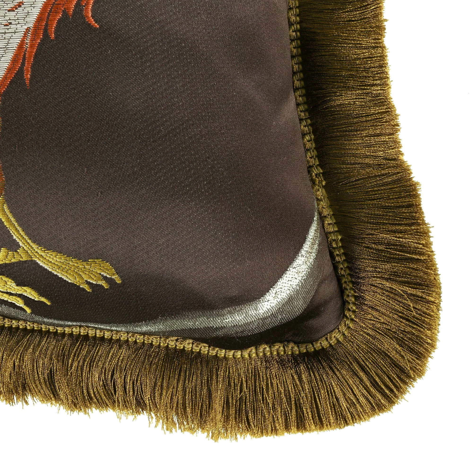 Black Edition Chimera Magma cushion, 55 × 55 cm, corner detail