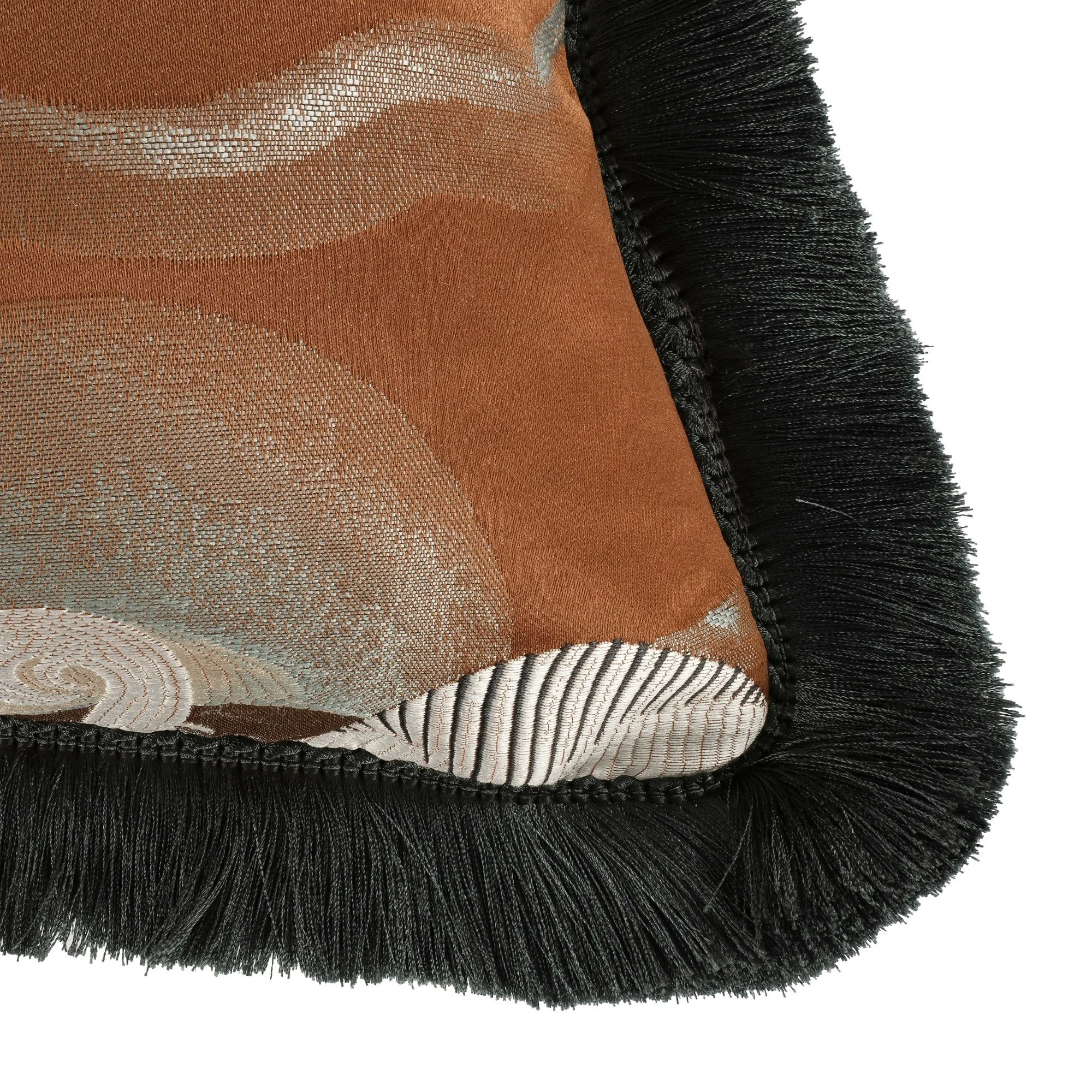 Black Edition Chimera Copper cushion, 55 × 55 cm, corner detail