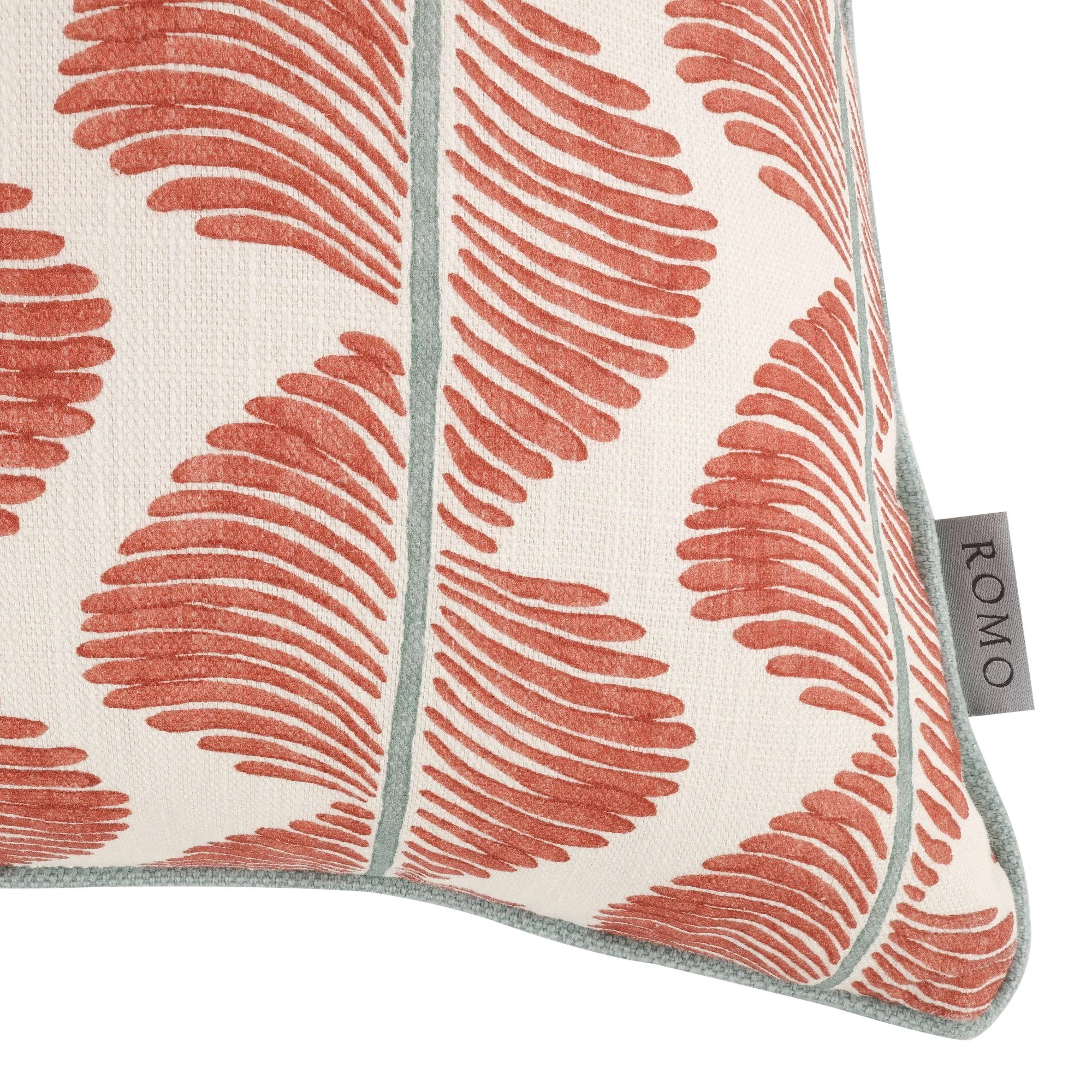 Romo Aubin Pimento cushion, 50 × 50 cm, corner detail