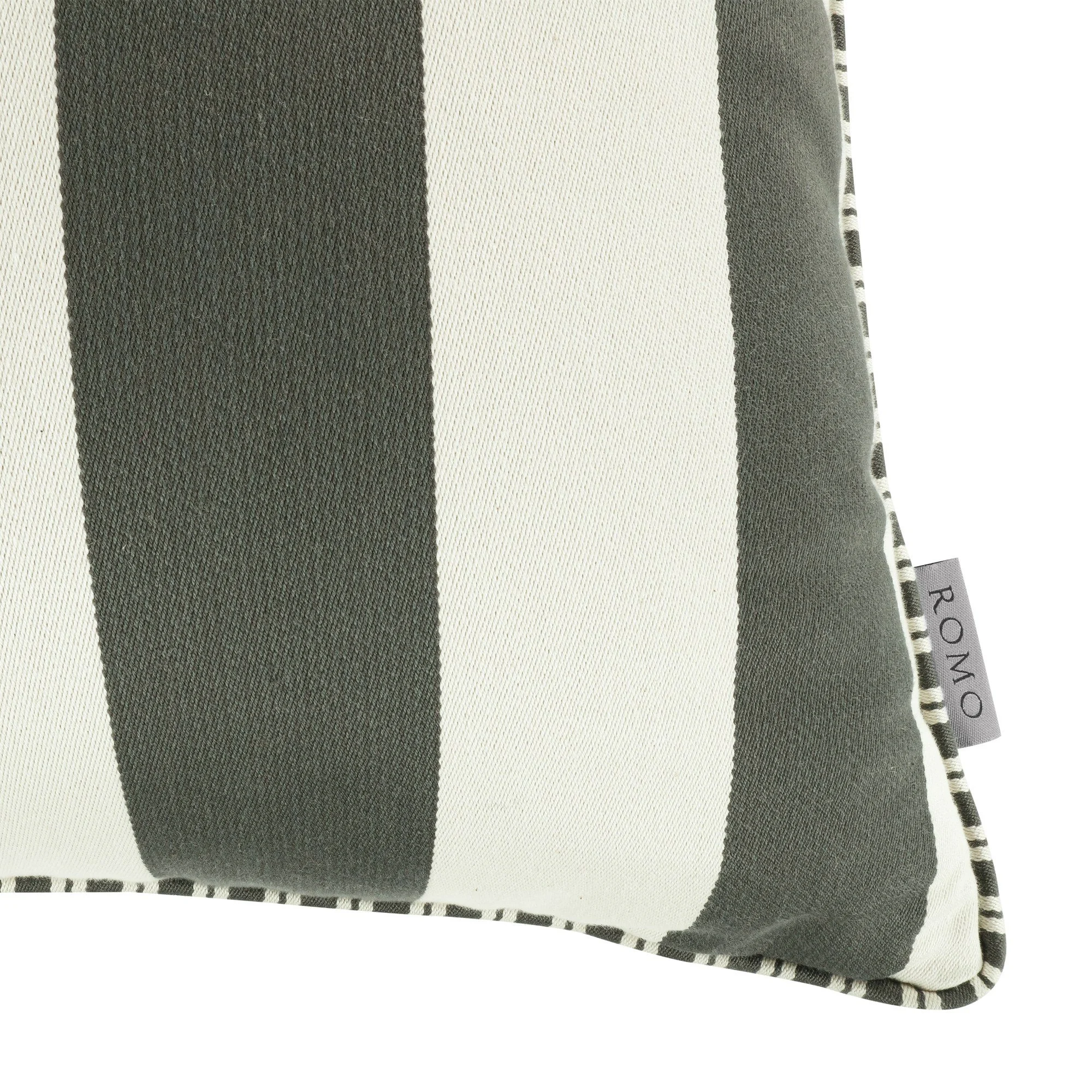 Romo Aron Slate cushion, 50 × 50 cm, corner detail