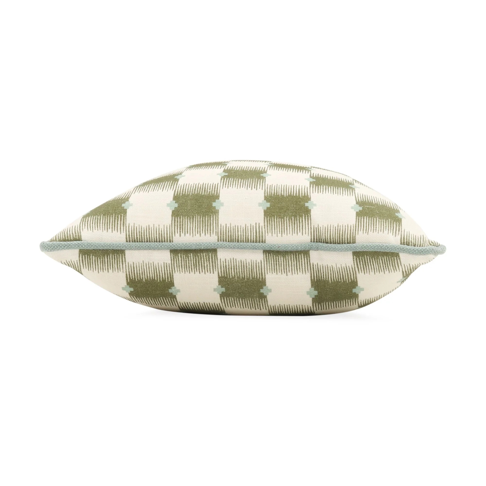 Romo Ziri Matcha cushion, 50 × 30 cm, side view