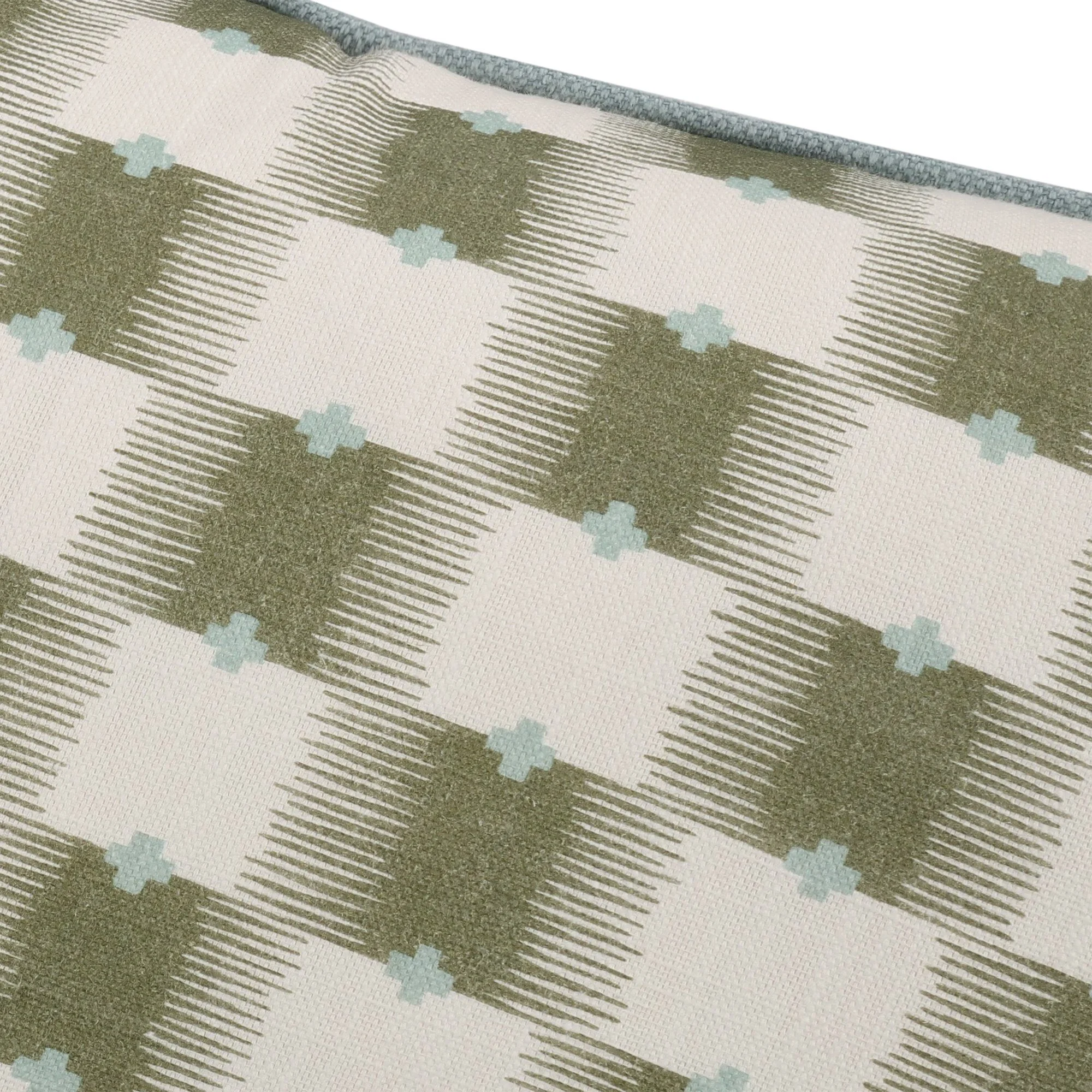 Romo Ziri Matcha cushion, 50 × 30 cm, close-up of the fabric