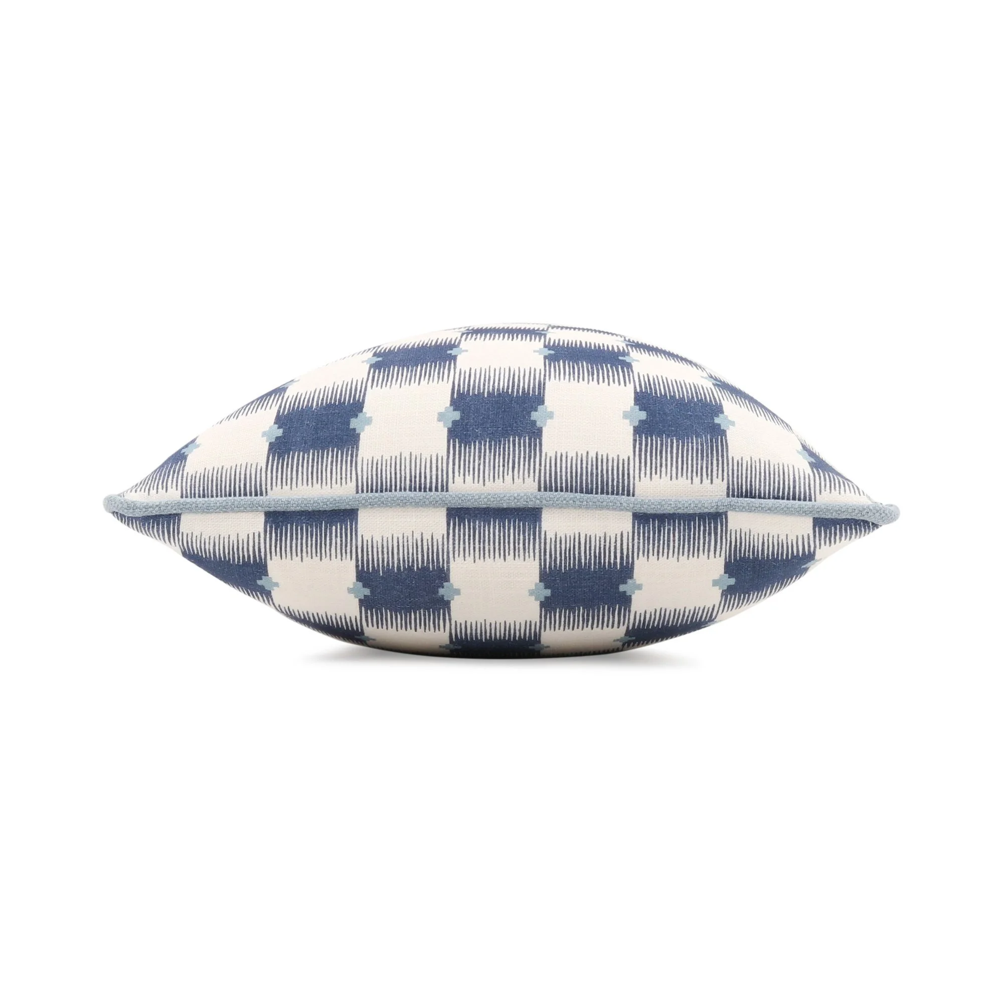 Romo Ziri Buxton Blue cushion, 50 × 30 cm, side view