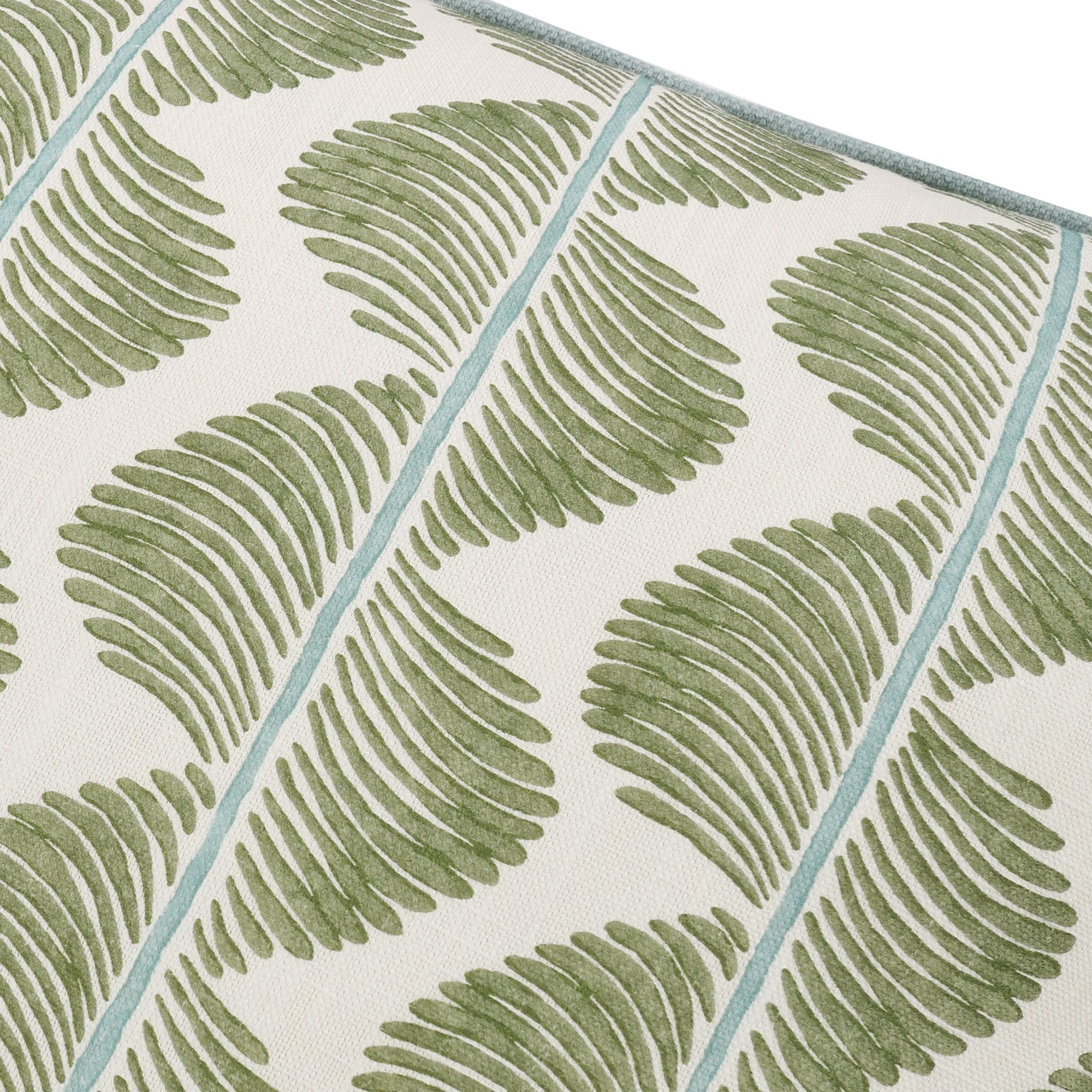 Romo Aubin Matcha cushion, 50 × 50 cm, close-up of the fabric
