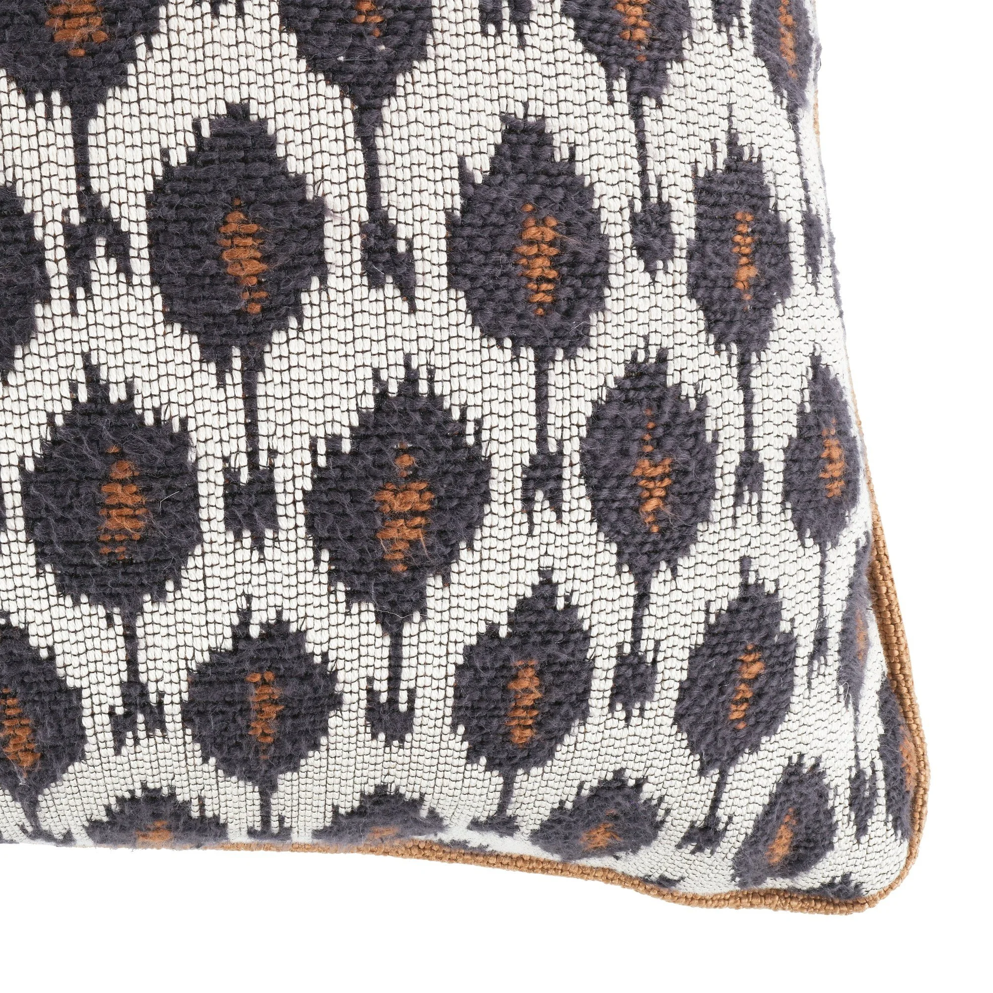 Romo Otillo Anthracite cushion, 60 × 40 cm, corner detail
