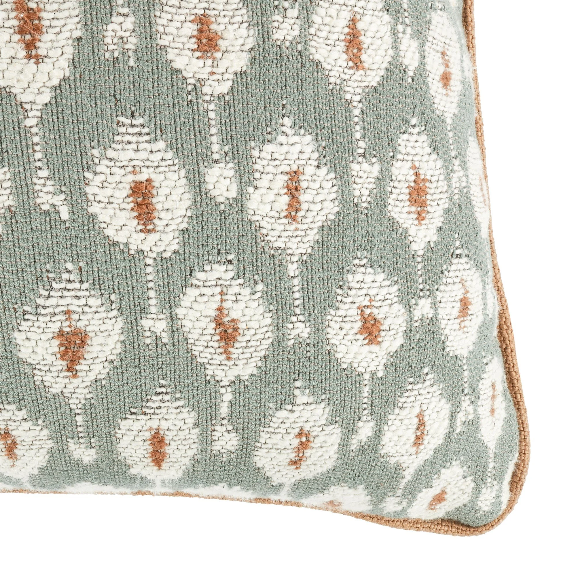 Romo Otillo Watermint cushion, 60 × 40 cm, corner detail