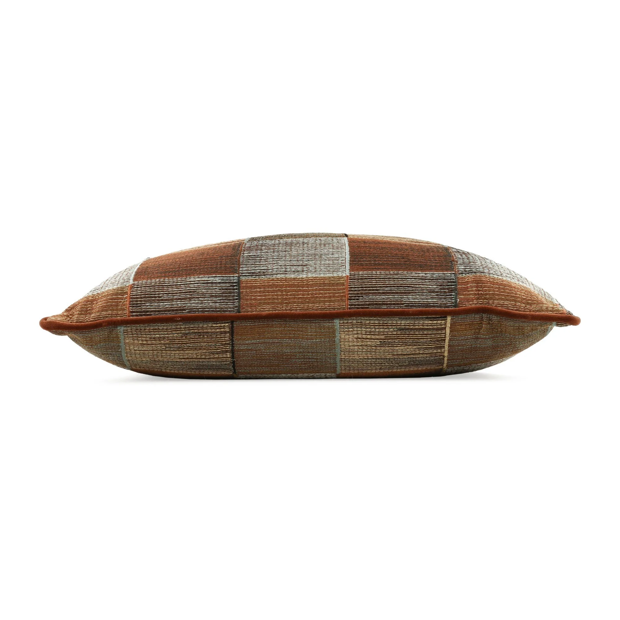 Romo Sekani Cinnamon cushion, 55 × 55 cm, side view