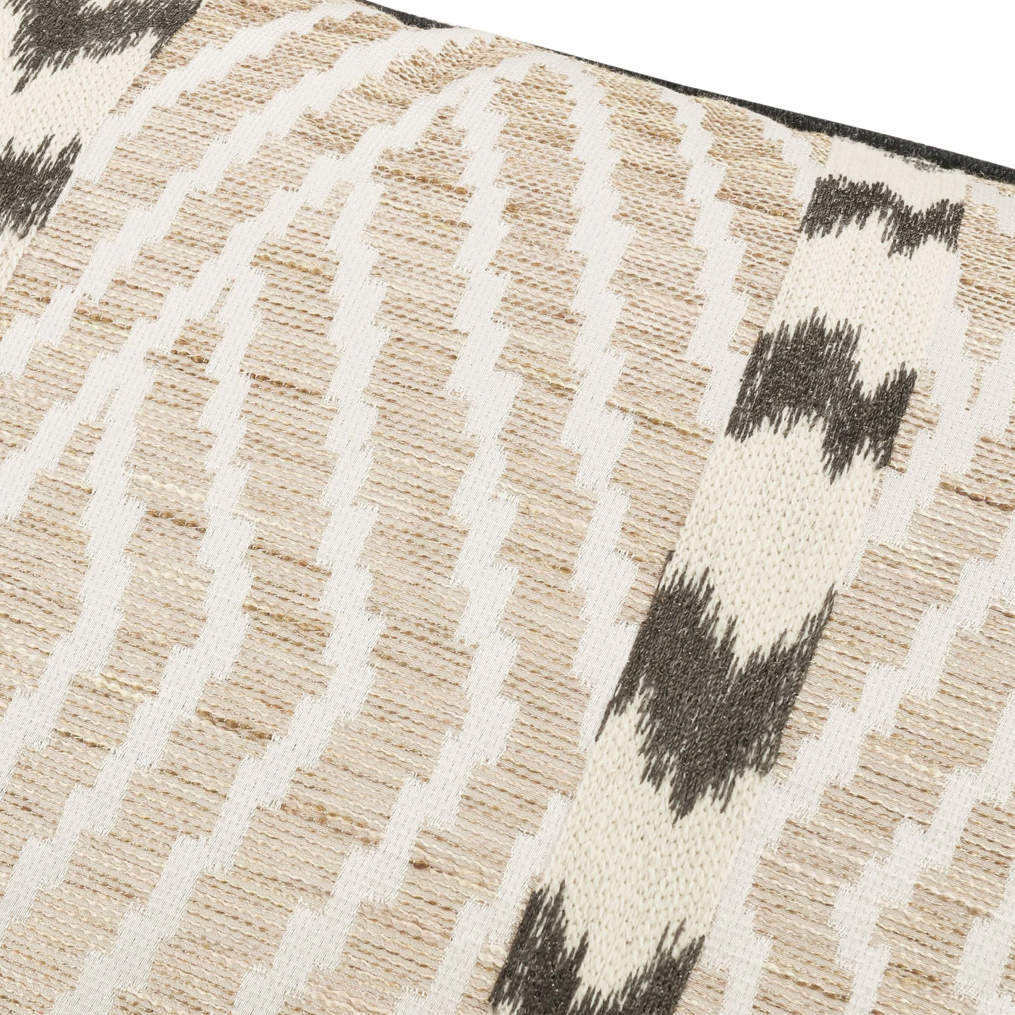 Romo Indu Charcoal cushion, 60 × 40 cm, close-up of the fabric