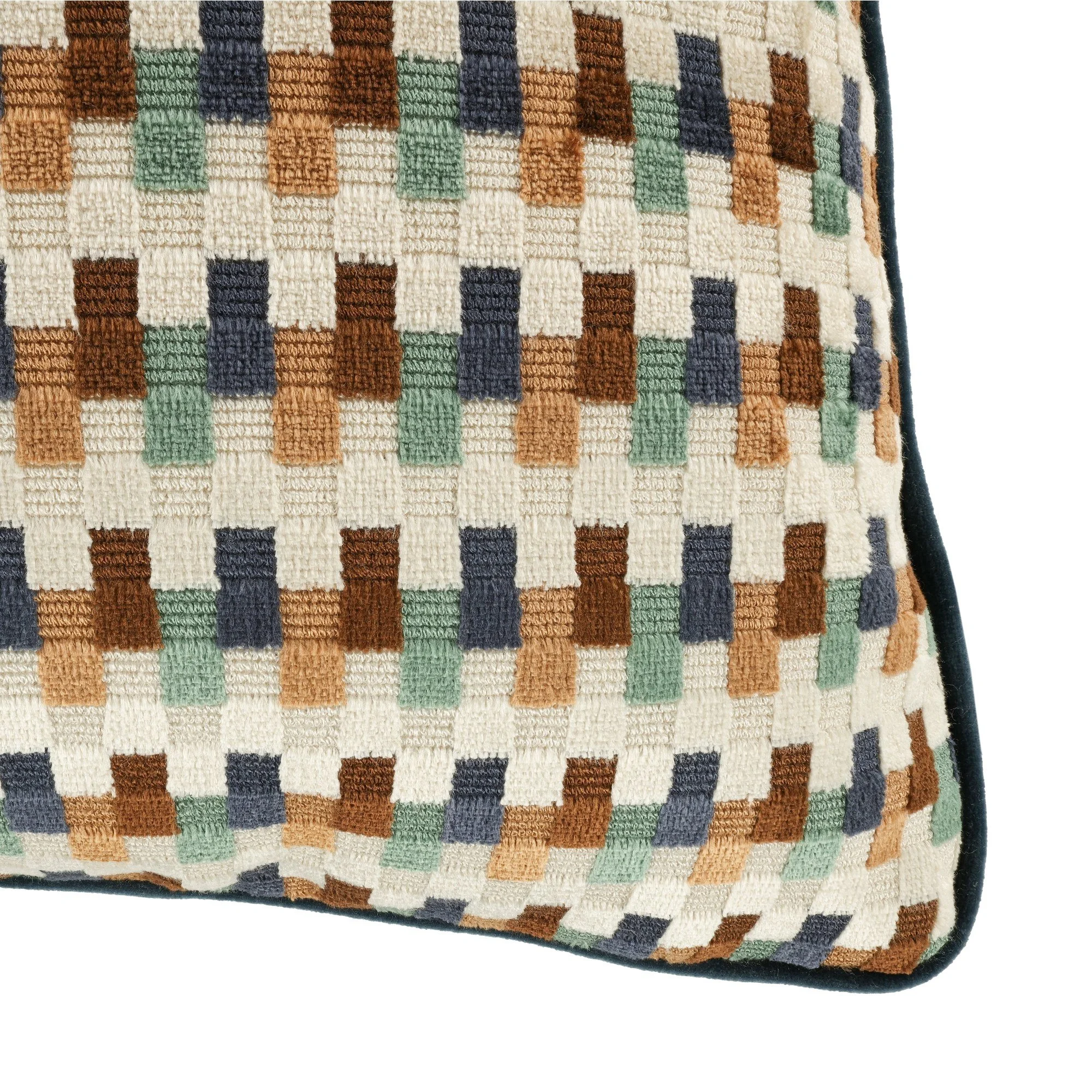 Romo Javi Cacao cushion, 60 × 40 cm, corner detail