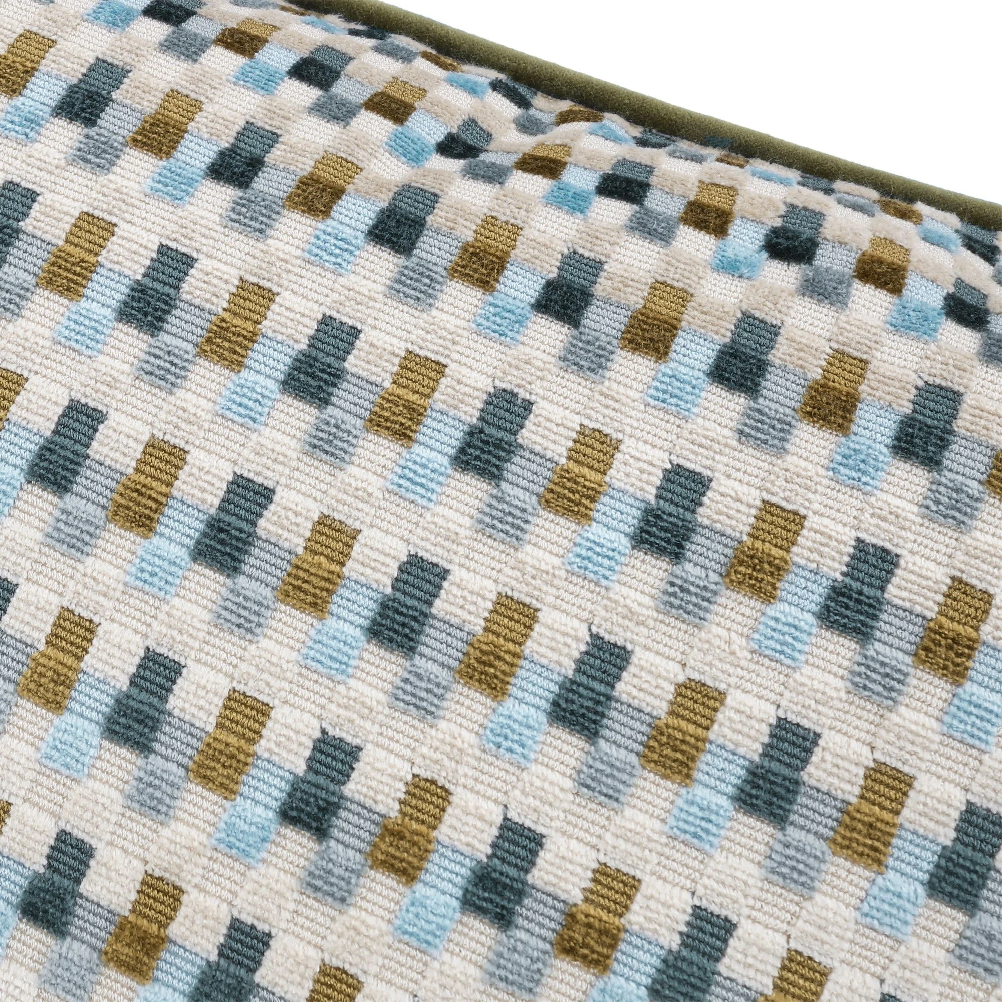 Romo Javi Verde cushion, 60 × 40 cm, close-up of the fabric