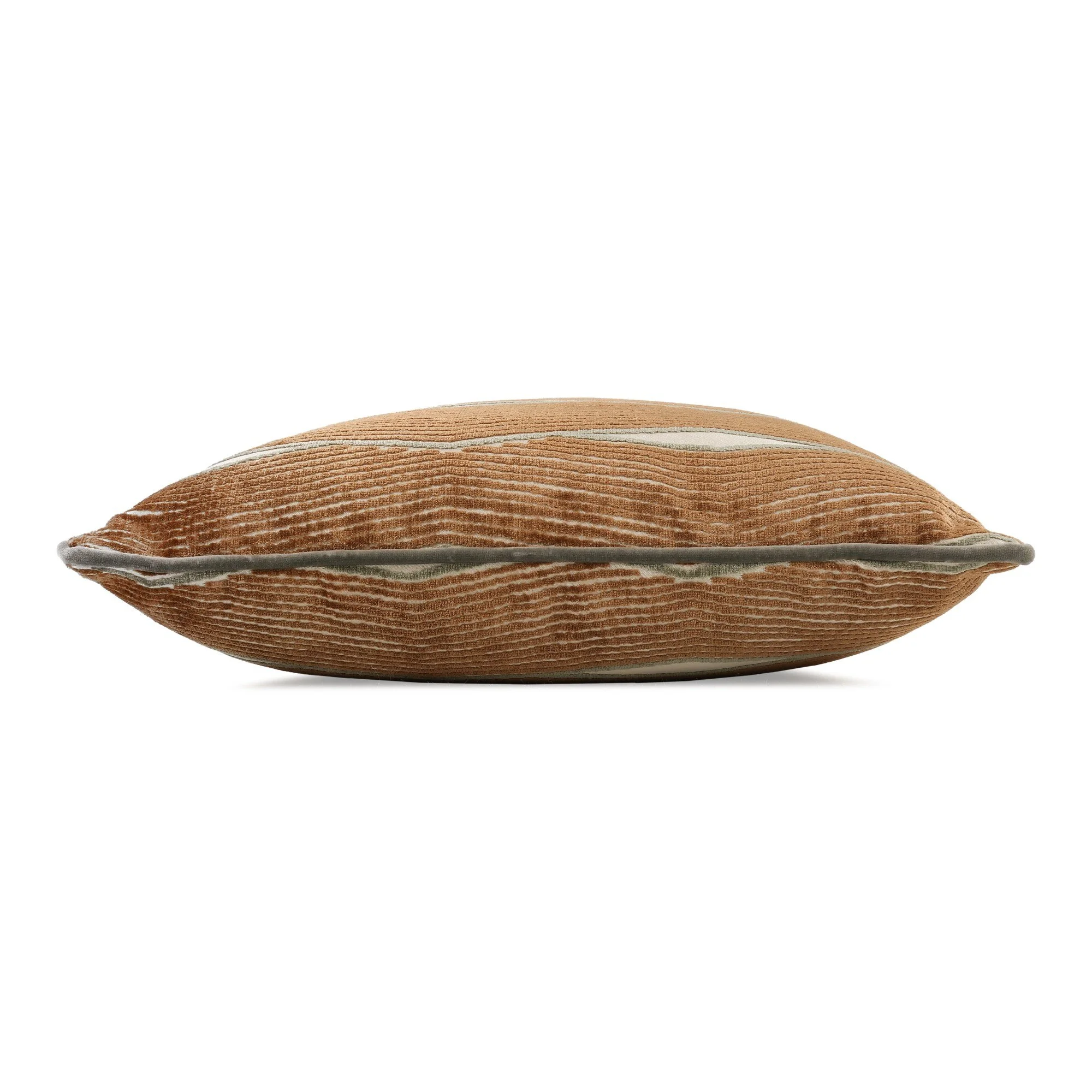Romo Zephi Copper cushion, 50 × 50 cm, side view