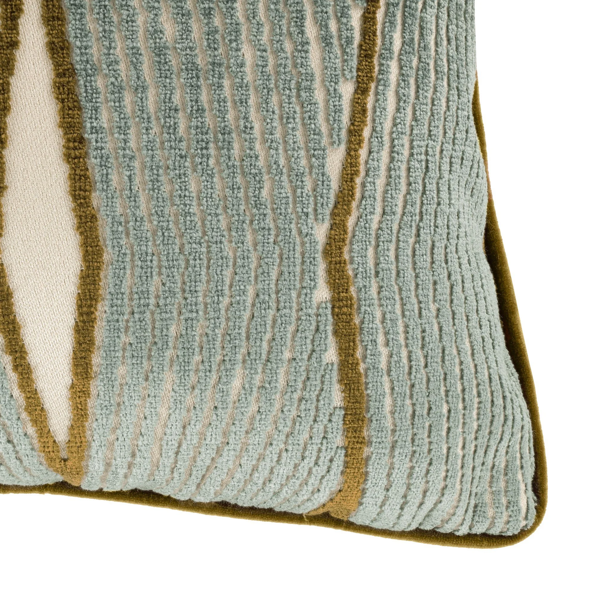 Romo Zephi Seaglass cushion, 50 × 50 cm, corner detail