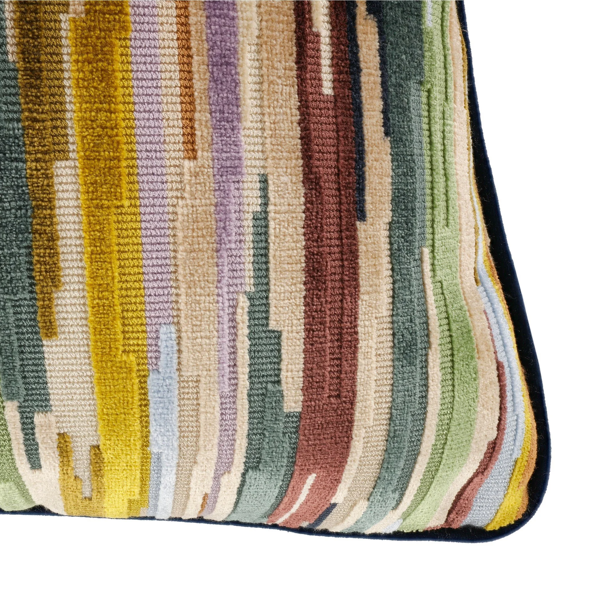 Romo Benito Fig cushion, 50 × 50 cm, corner detail