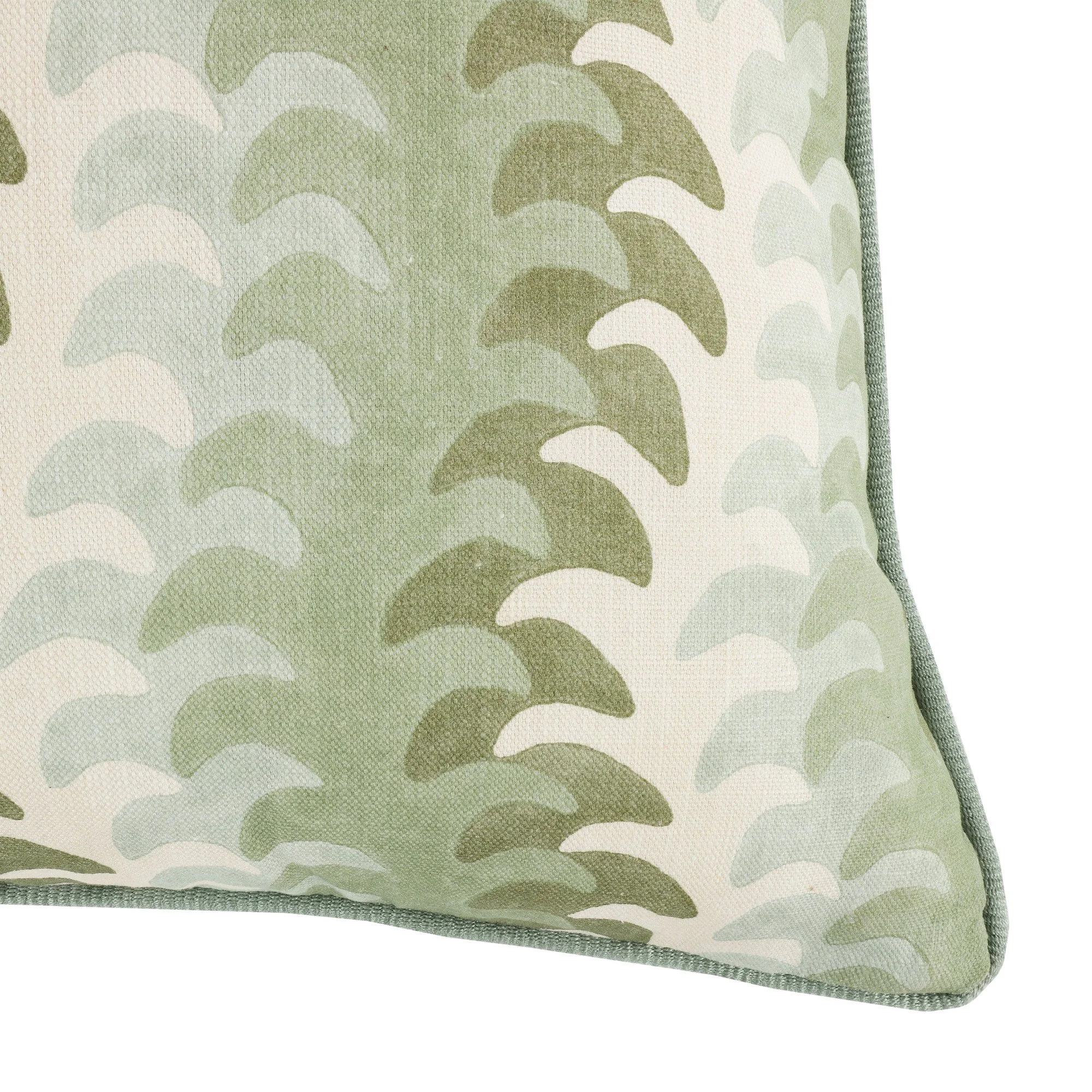 Romo Eshi Watermint cushion, 60 × 40 cm, corner detail