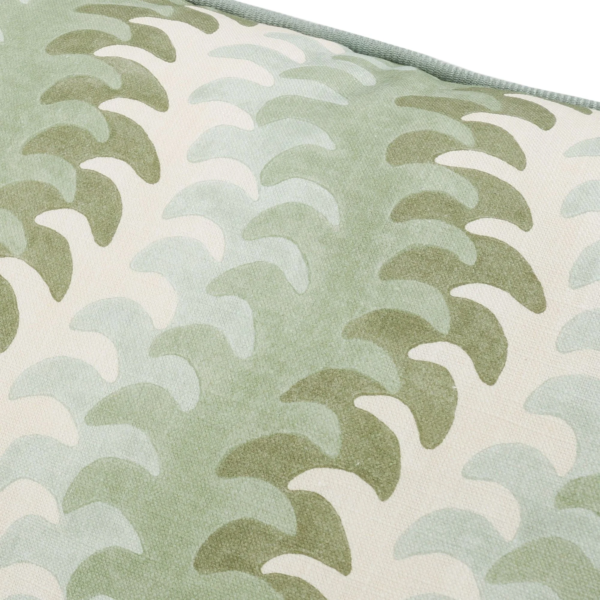Romo Eshi Watermint cushion, 60 × 40 cm, close-up of the fabric