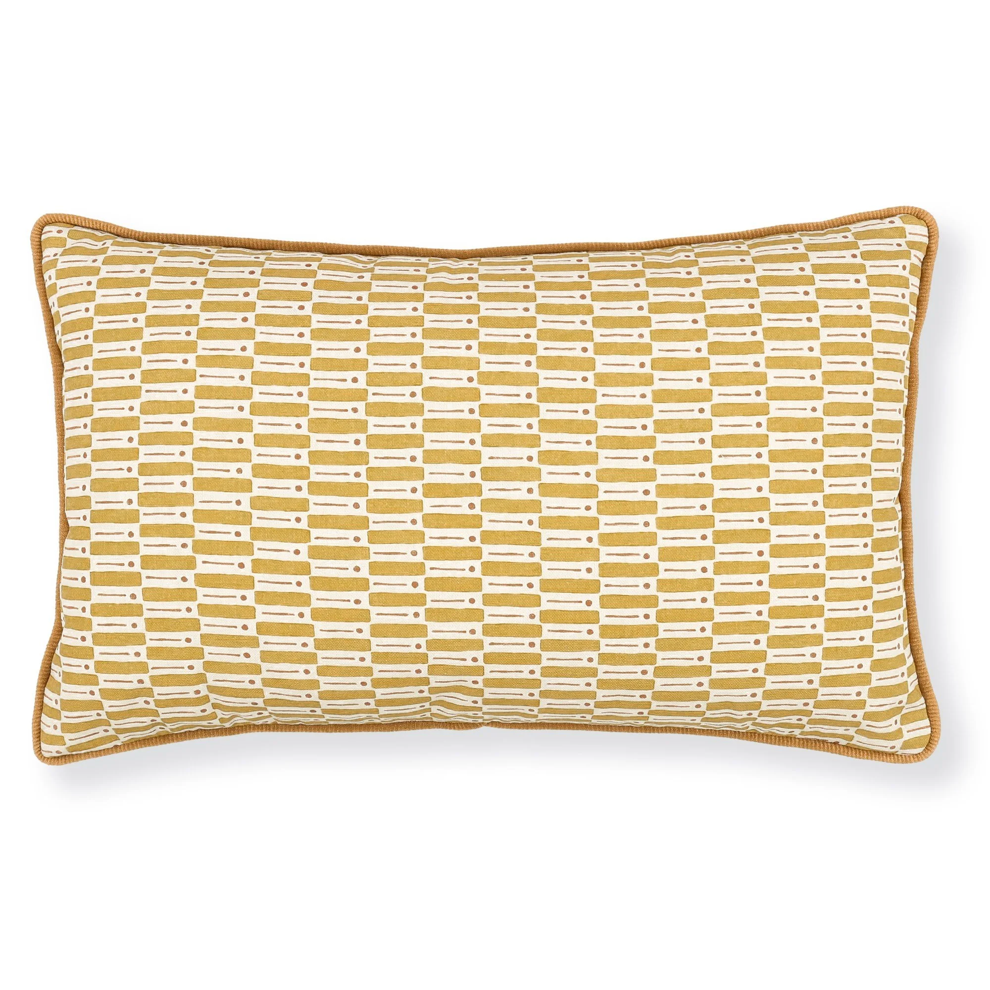 Romo Odara Ochre cushion, 50 × 30 cm, front view