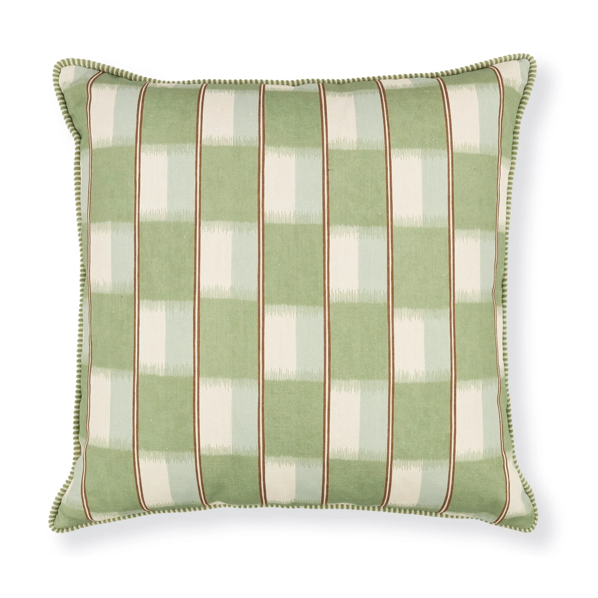 Romo Zhari Watermint cushion, 50 × 50 cm, front view