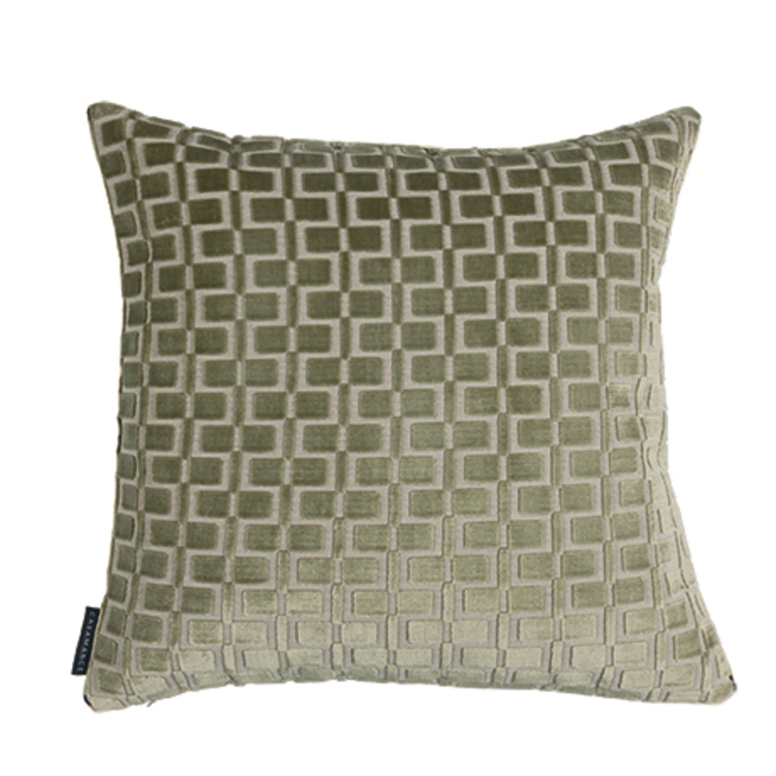 Art Deco-inspired velvet jacquard Analogie khaki