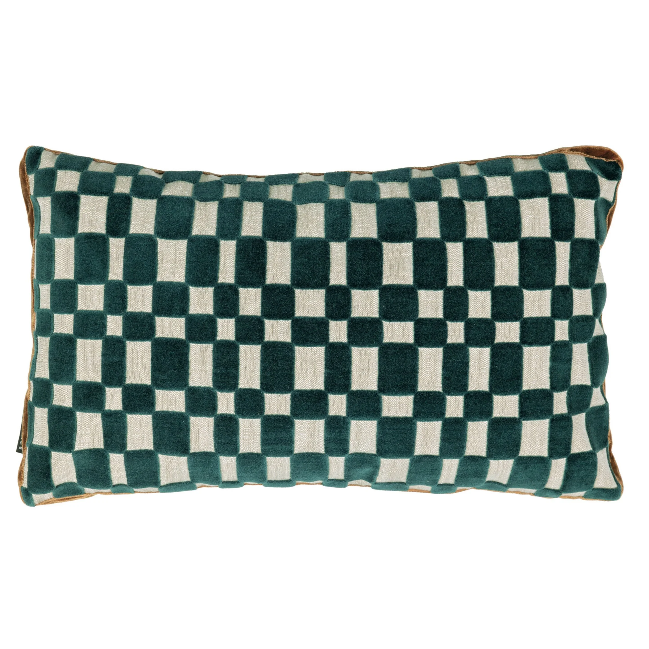 Casamance Modulor velvet cushion in Teal
