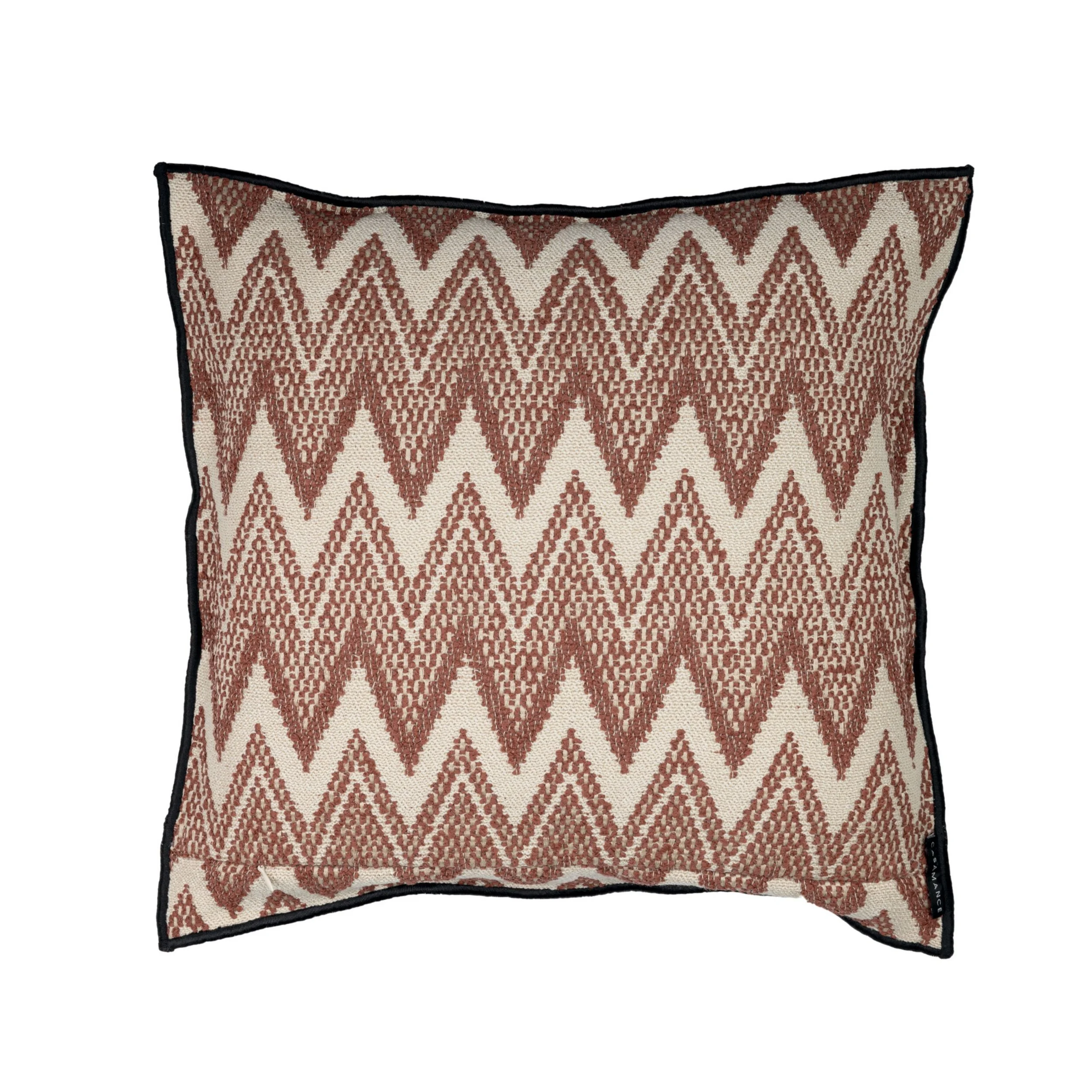 Hozho zigzag patterned outdoor cushion terracotta