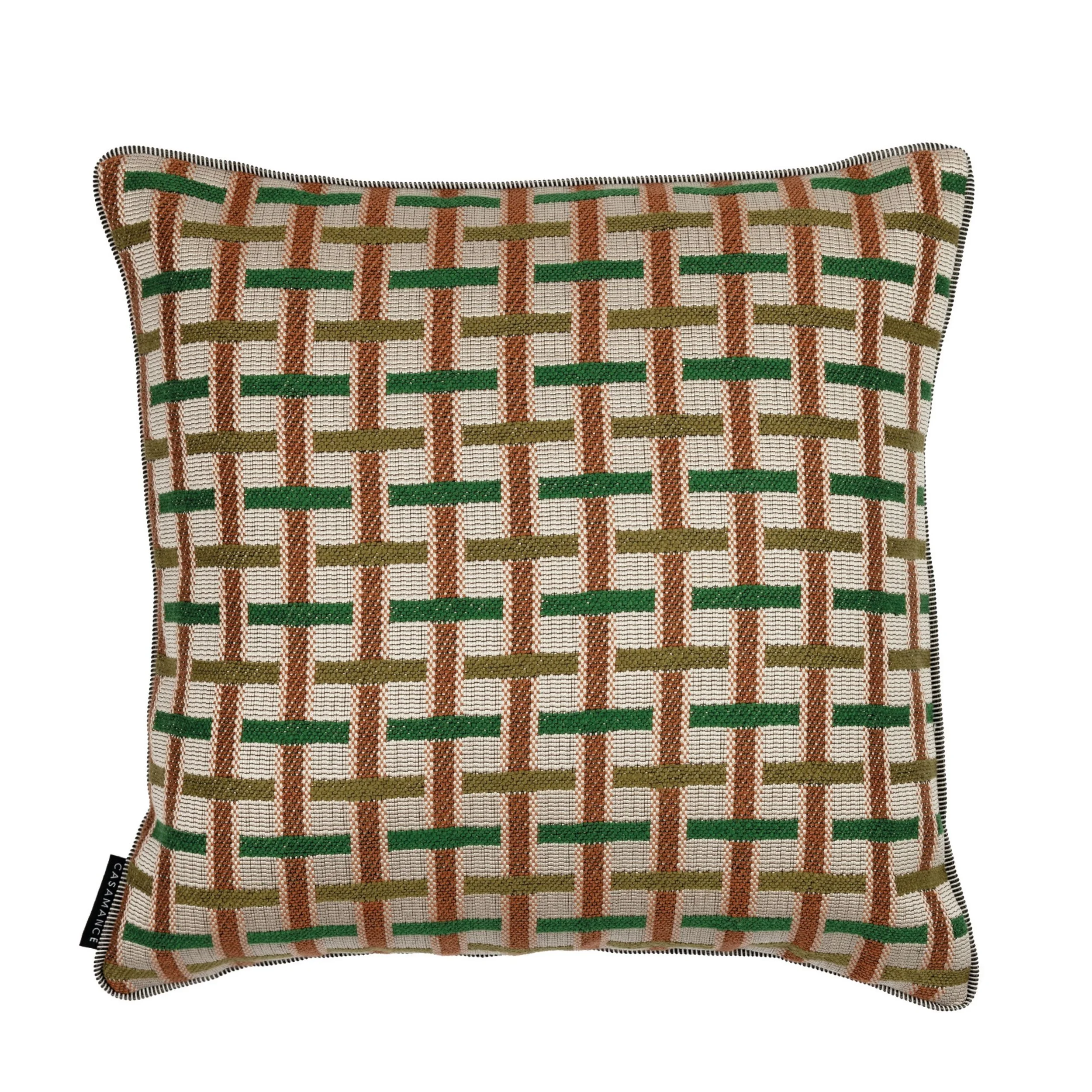 Casamance Ivy jacquard cushion in Green
