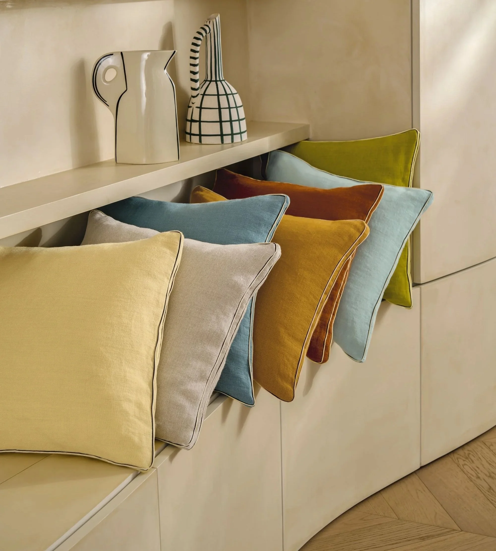 Maison Casamance Cote Lin cushion styling inspiration