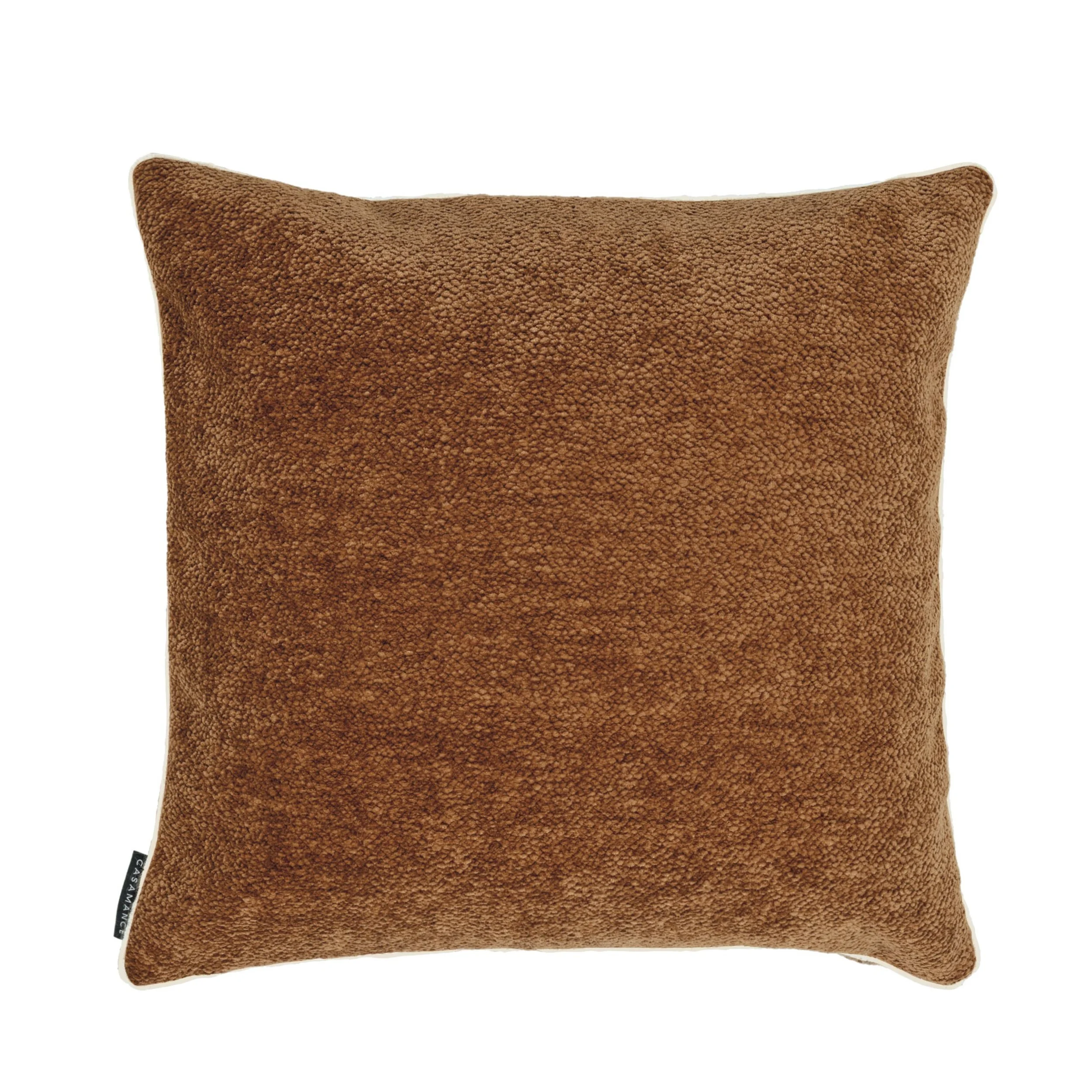 Maison Casamance Chroma cushion in Acajou velvet