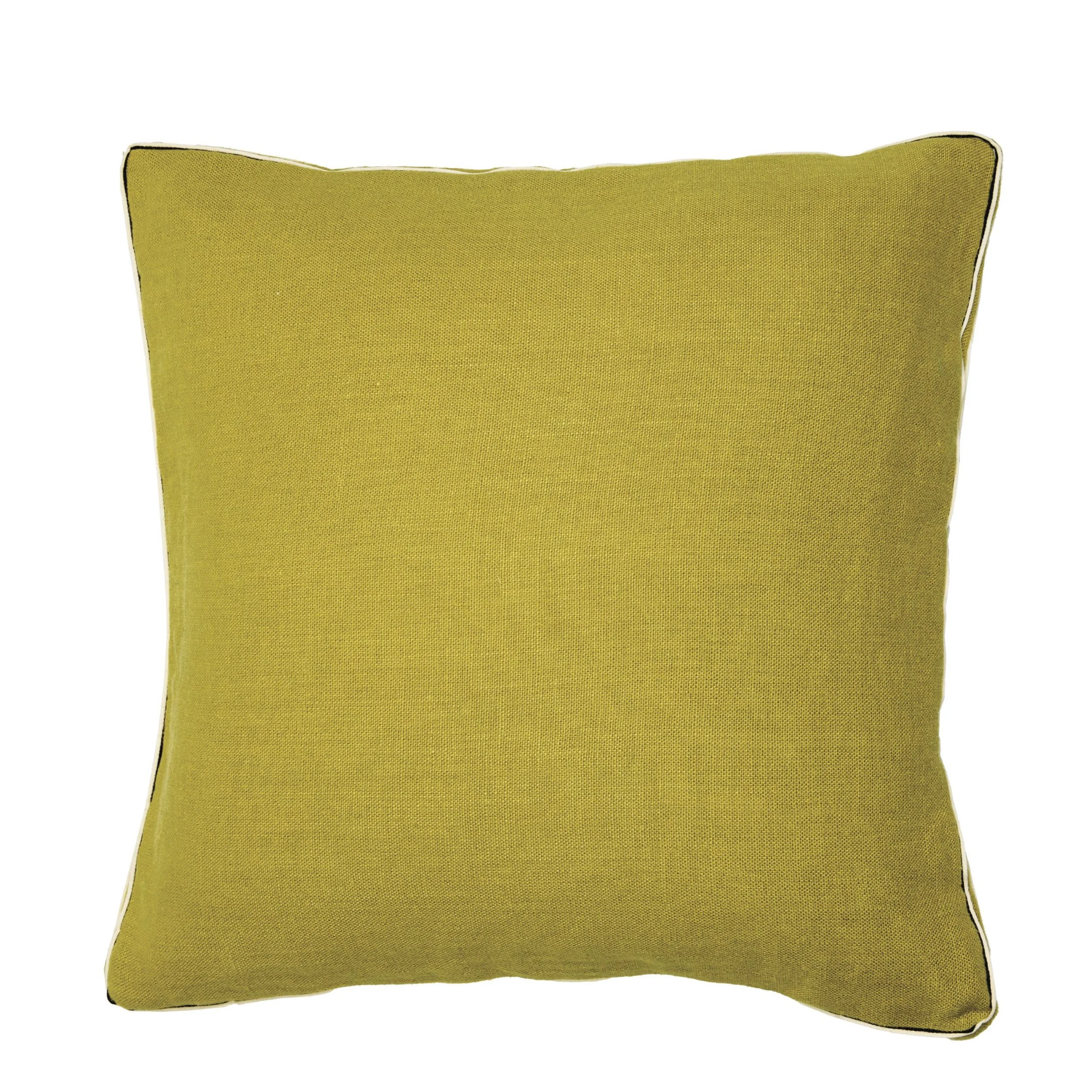 Maison Casamance Cote Lin cushion in Olive