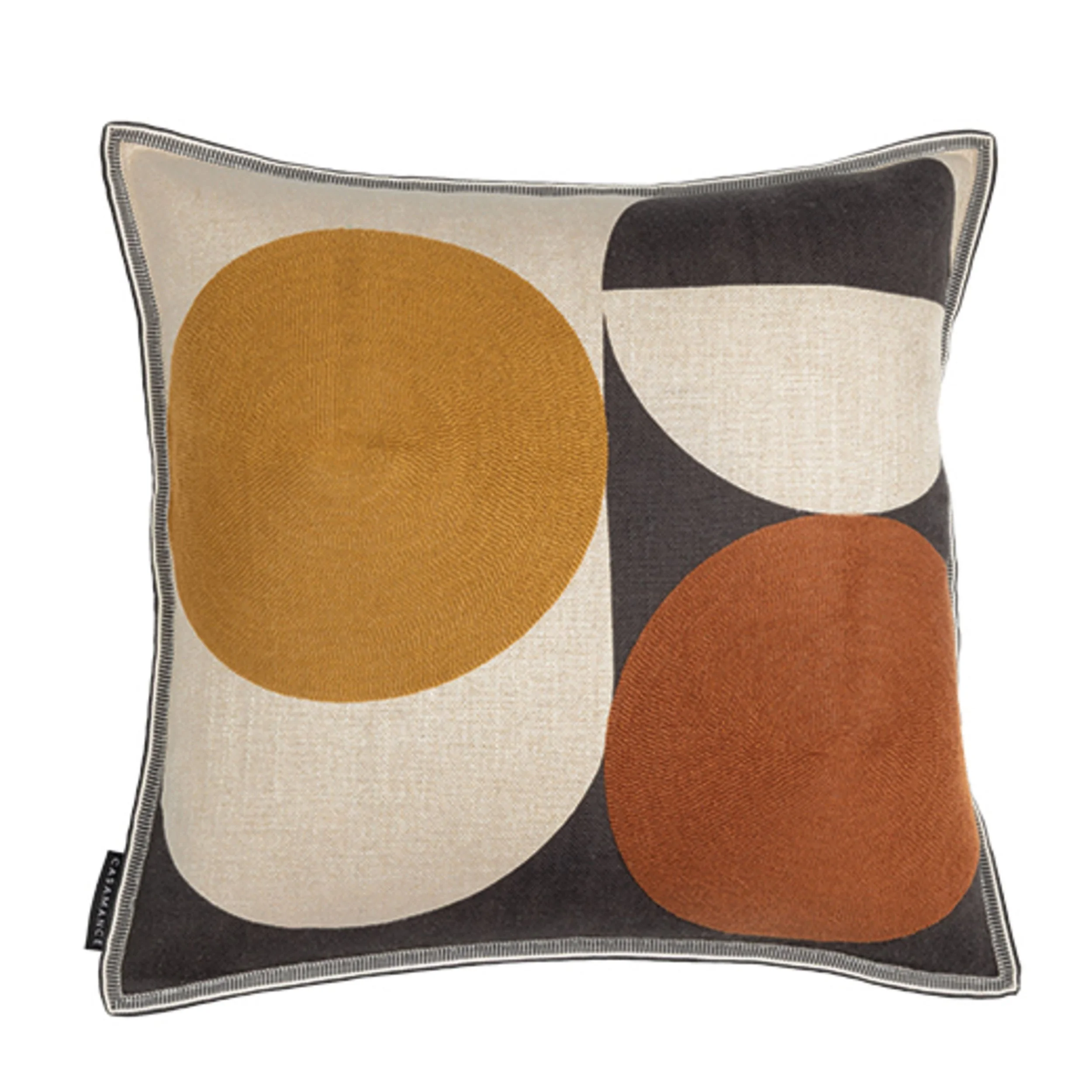 MAISON CASAMANCE_LMC-Housse-Ellipse-noir ocre