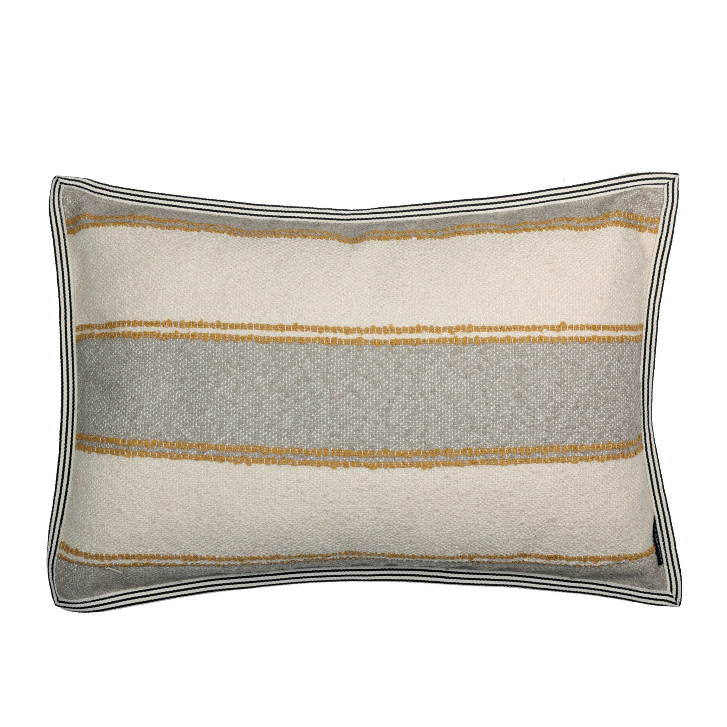 Apache outdoor horizontal stripe cushion taupe ocre