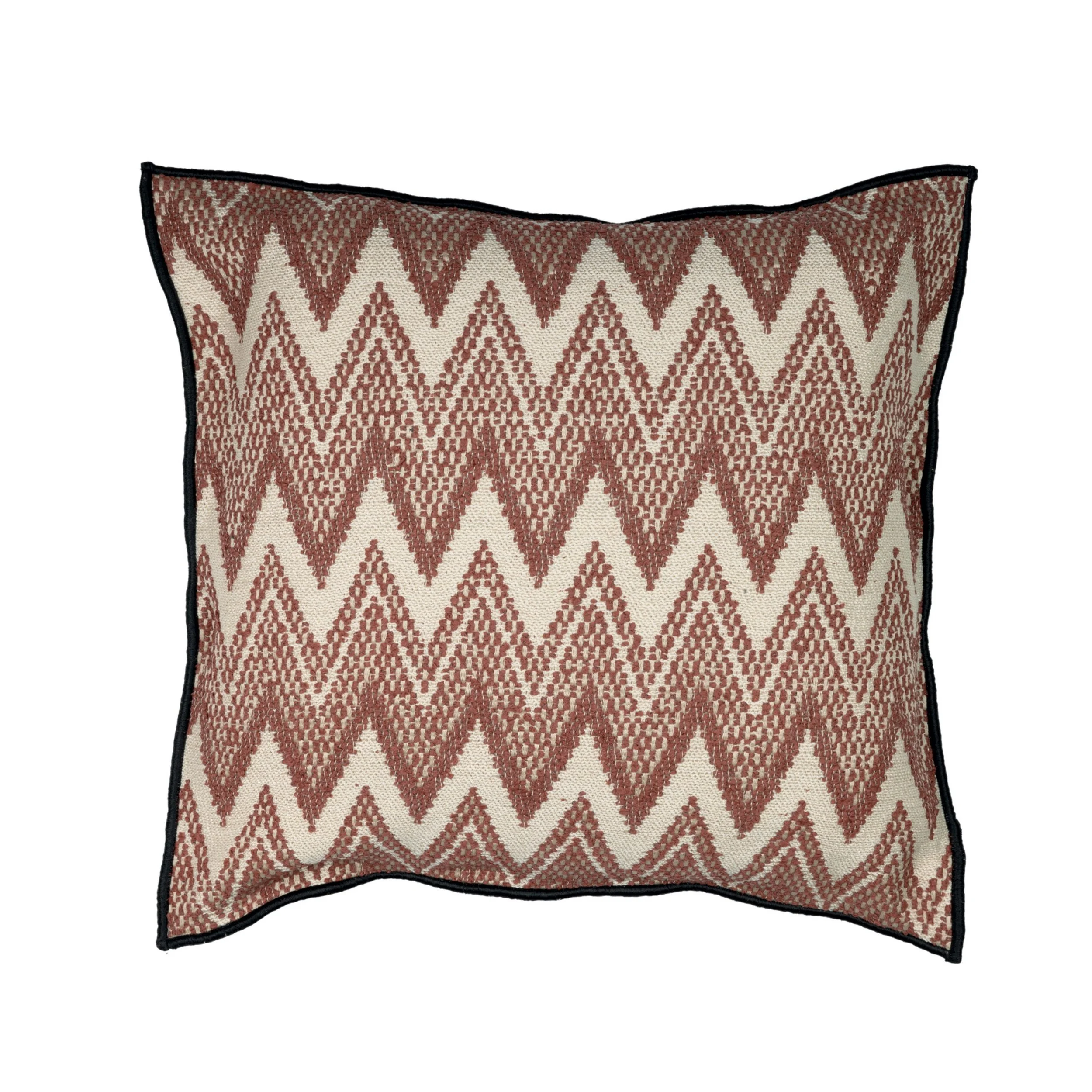 Hozho zigzag patterned outdoor cushion terracotta