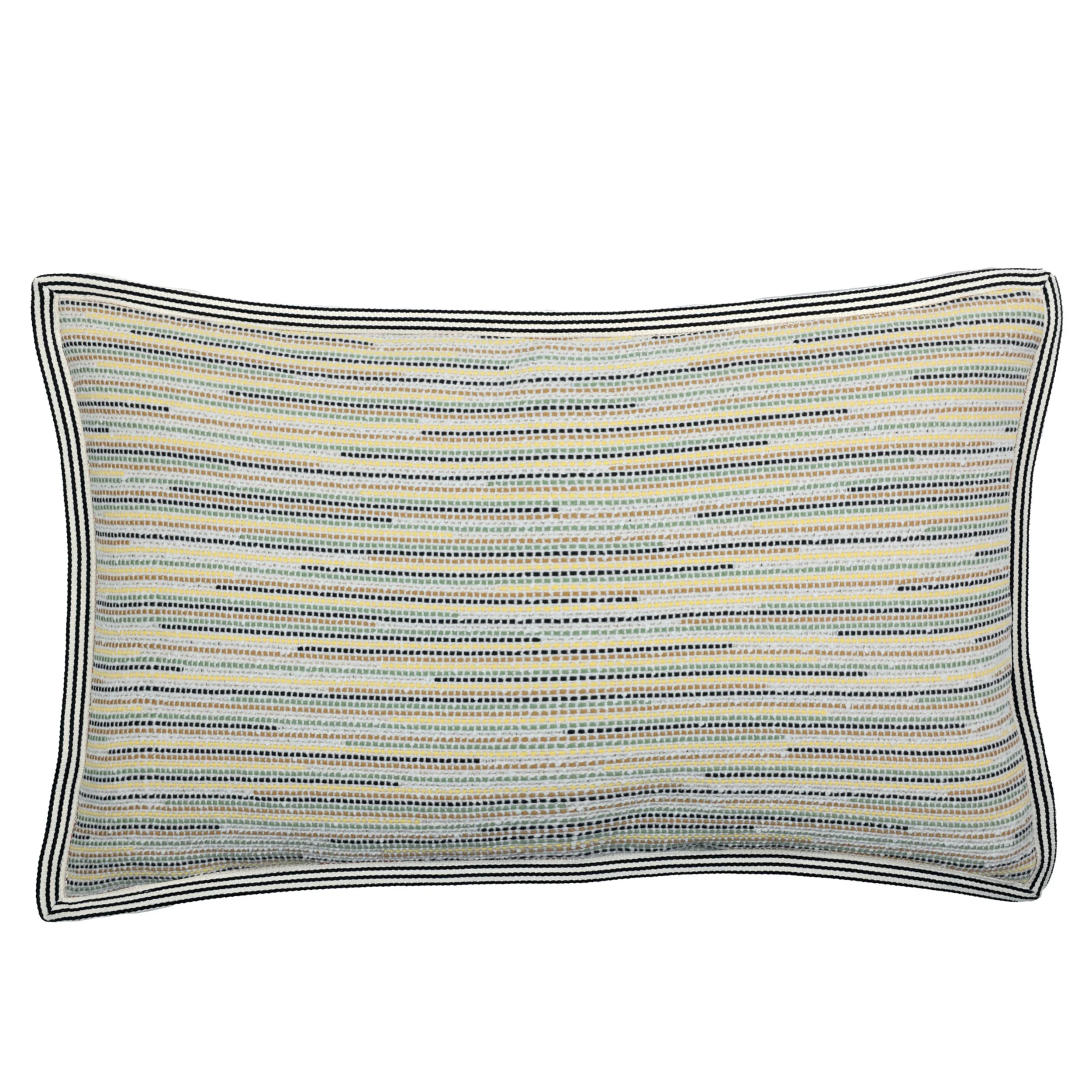 Carillo in-outdoor rectangular cushion vert jaune by Maison Casamance