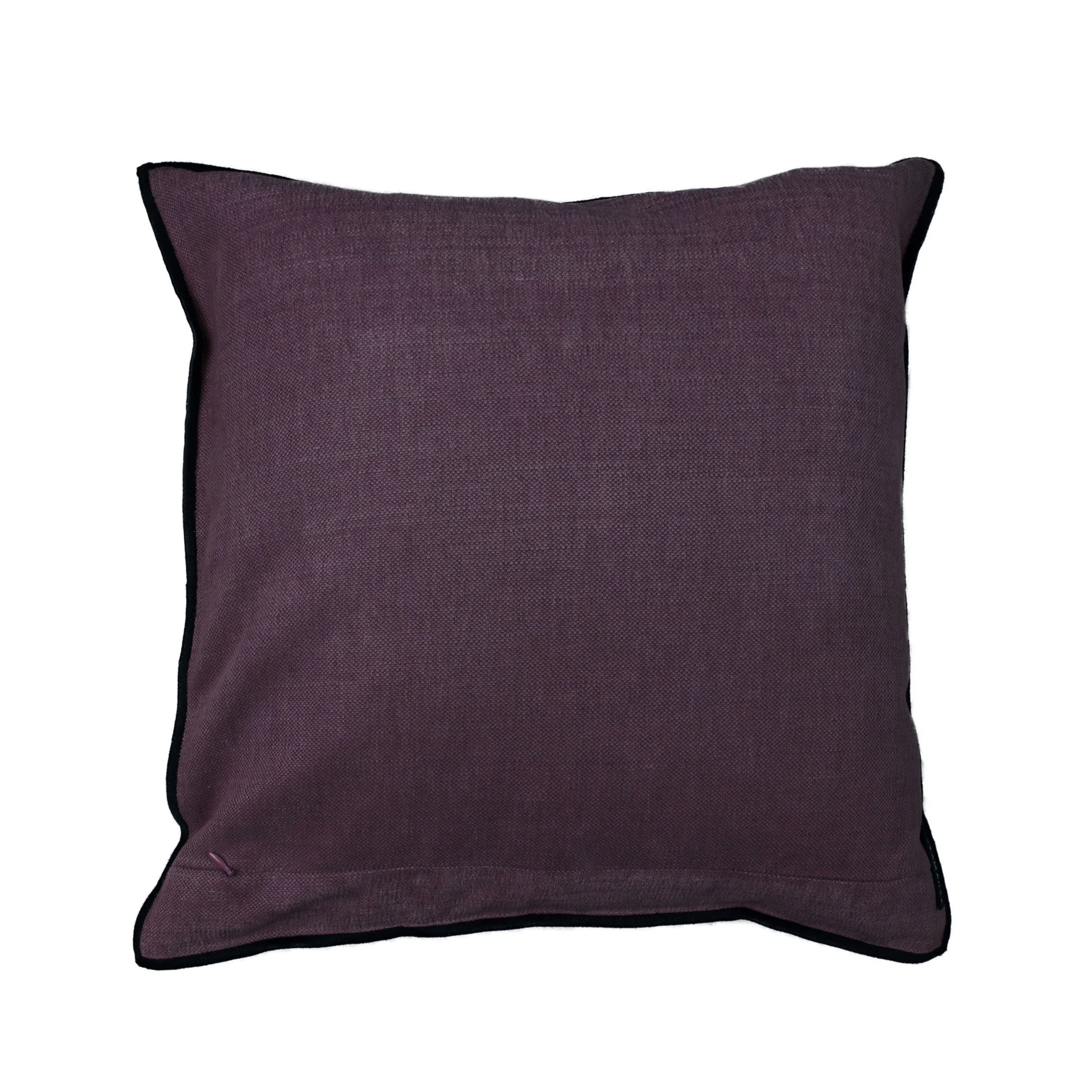 Reverse of the Maison Casamance Paris Texas Violet cushion, plain linen cotton in the same colour