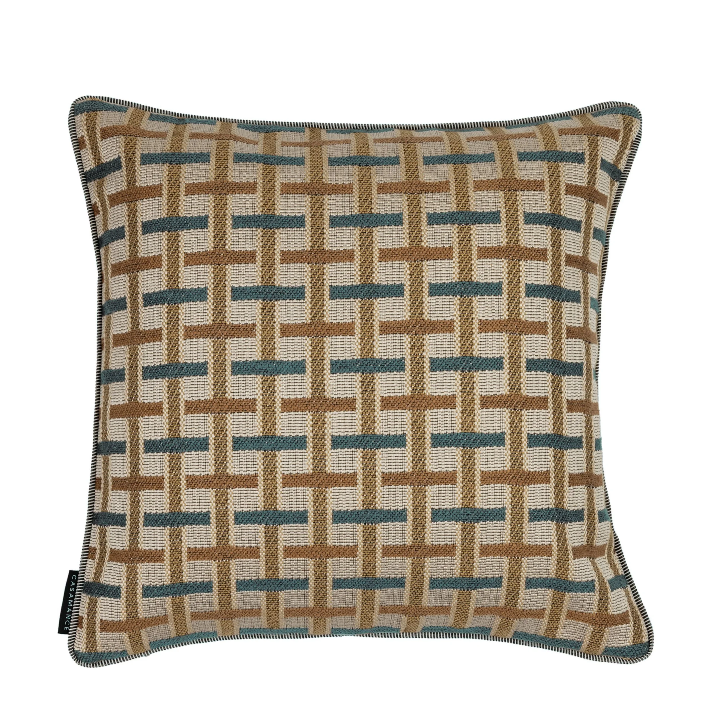 Casamance Ivy jacquard cushion in Beige